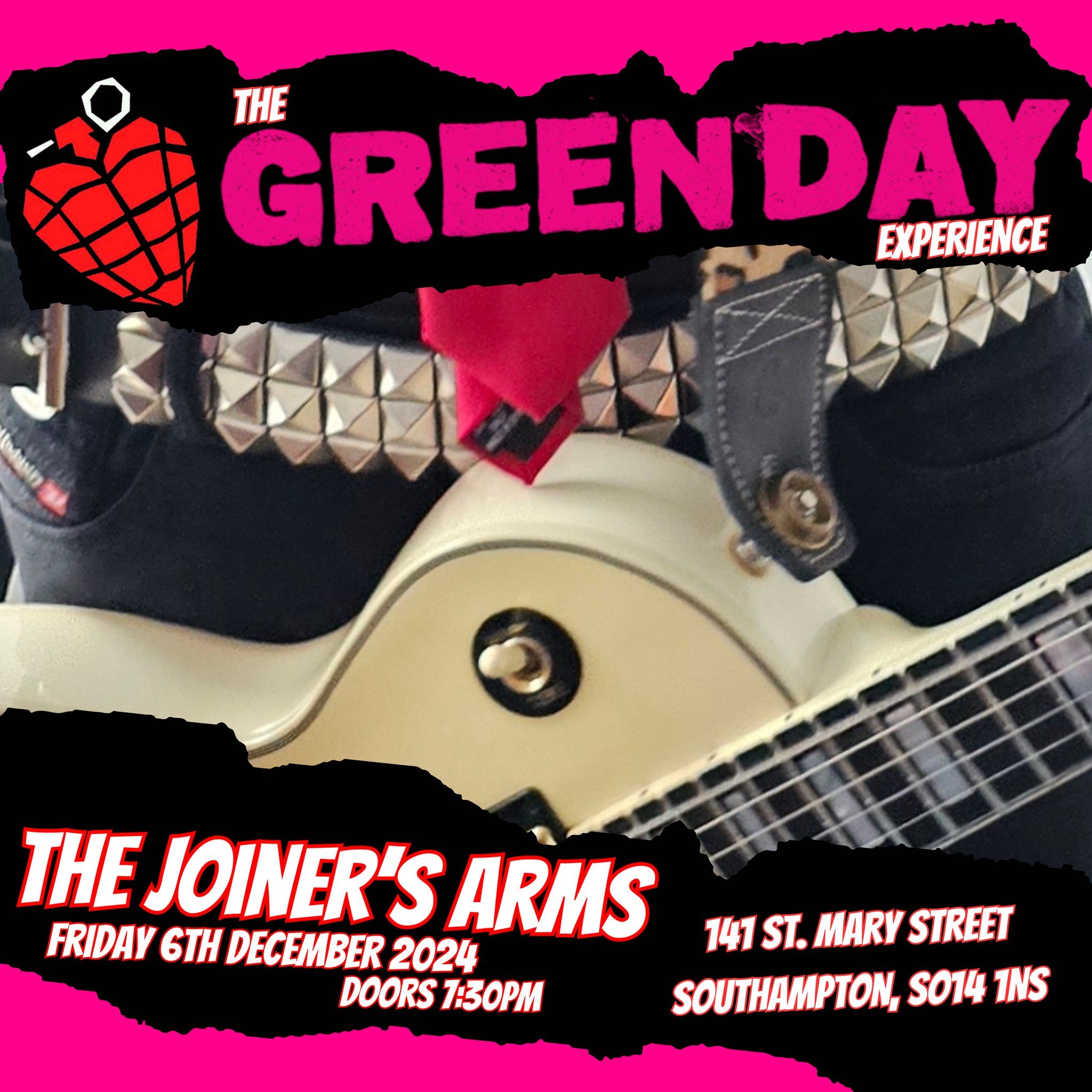The amended date folks....
@thejoinersarms 
Friday 6th December 2024
Doors open 7:30pm
#thegreendayexperience #tribute #thejoiners #southampton