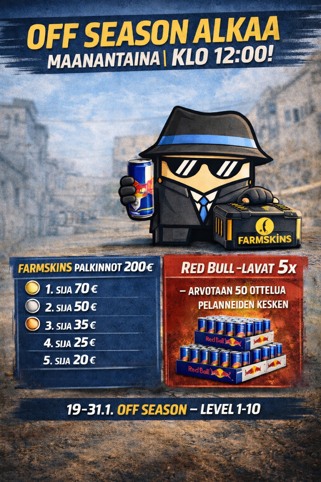 Off Season alkaa 16.2. klo 18:00 – palkinnot aktiivisille ja parhaille pelaajille