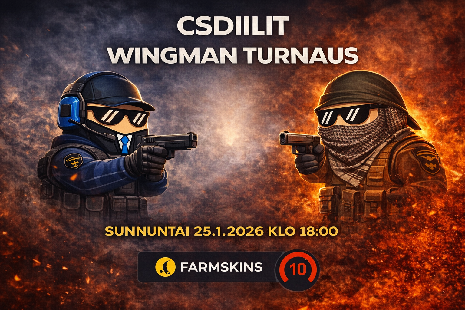 CSDIILIT Wingman -turnaus – vain FACEIT Level 10 -pelaajille