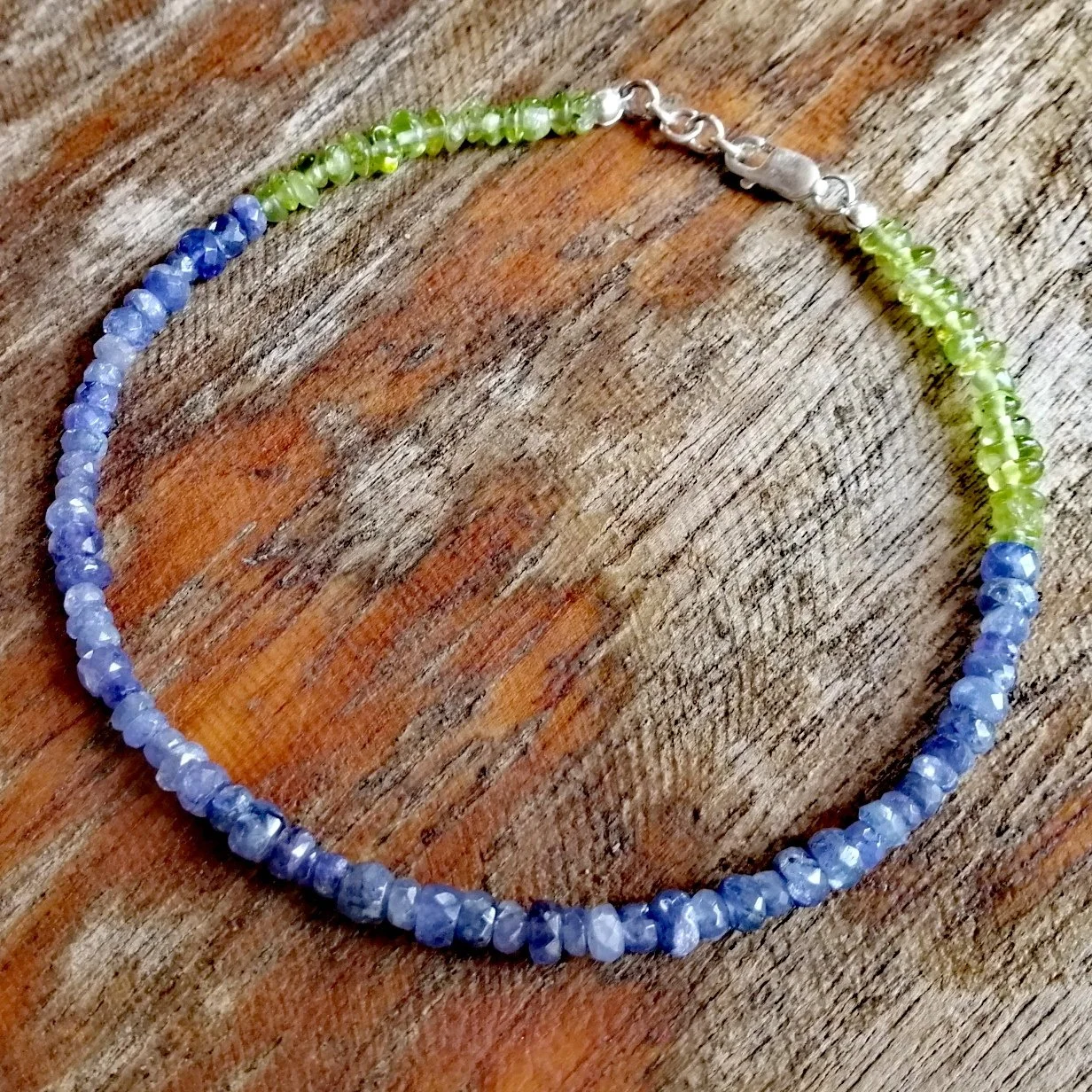 Tanzanite Peridot Anklet.jpg