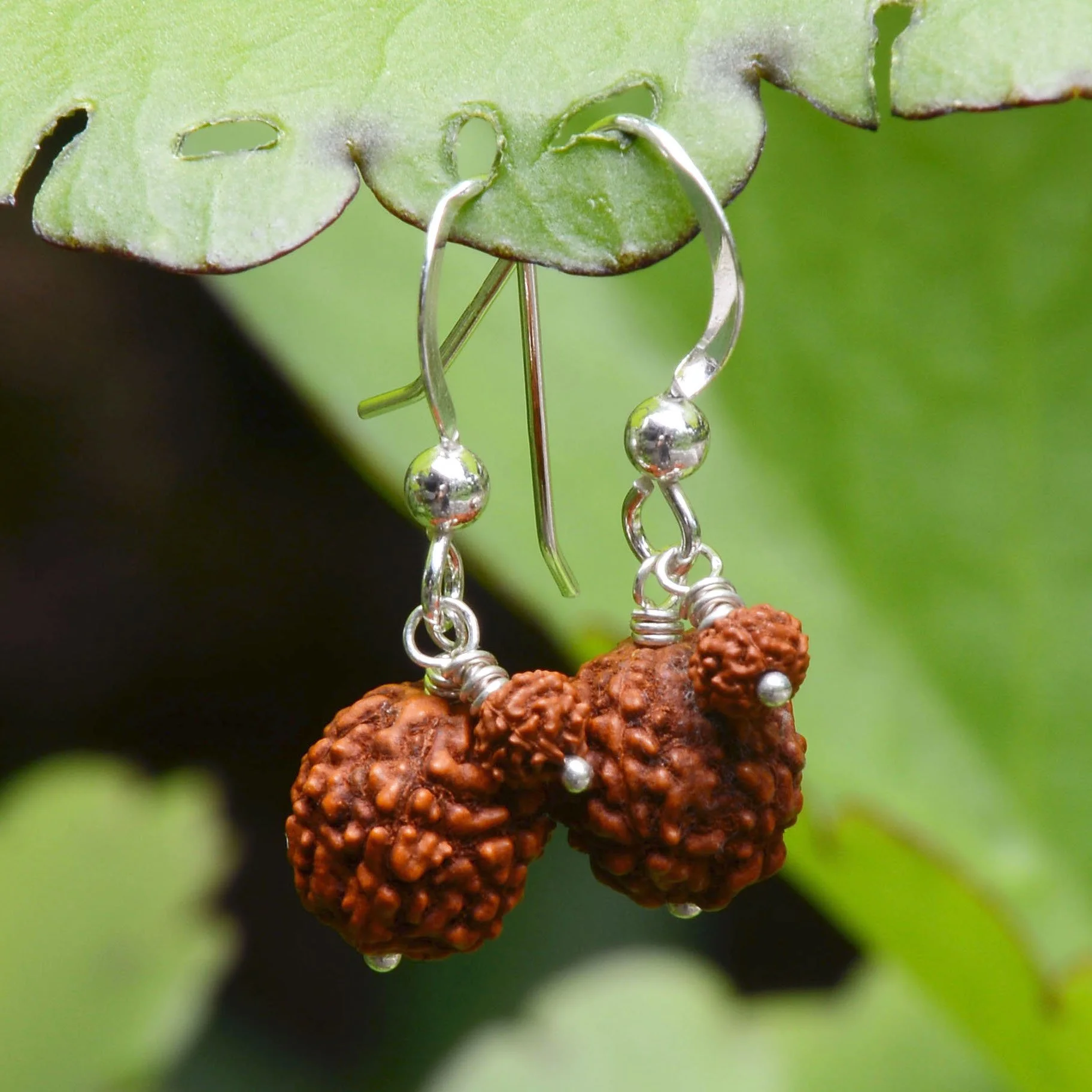 Double Rudraksha Earrings