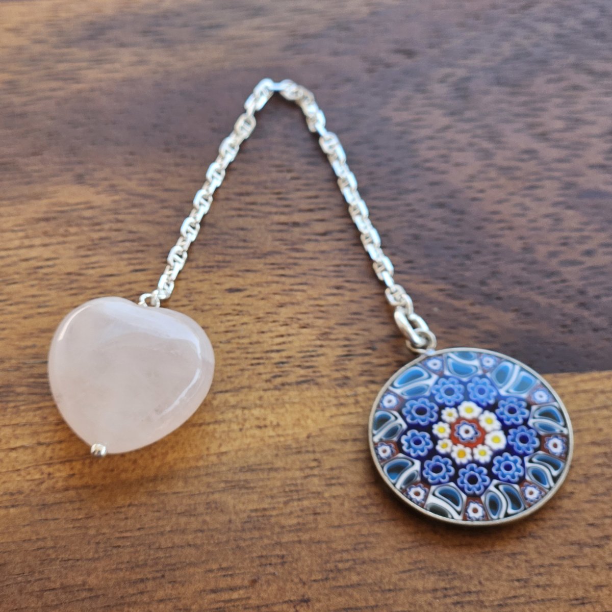 Rose Quartz Heart and Millifoiori Glass 1.jpg