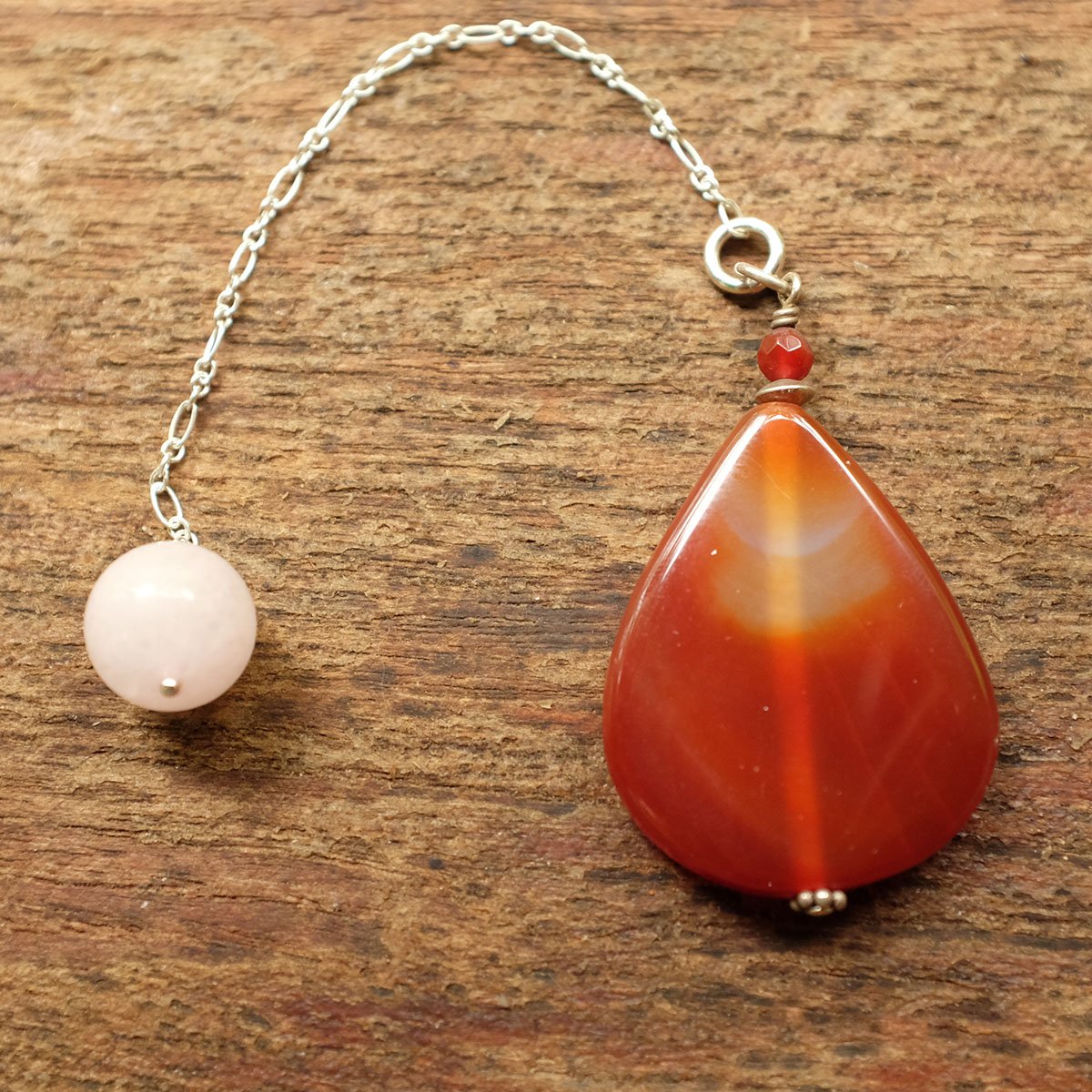 Rose Quartz and Carnelian Pendulum 2.jpg