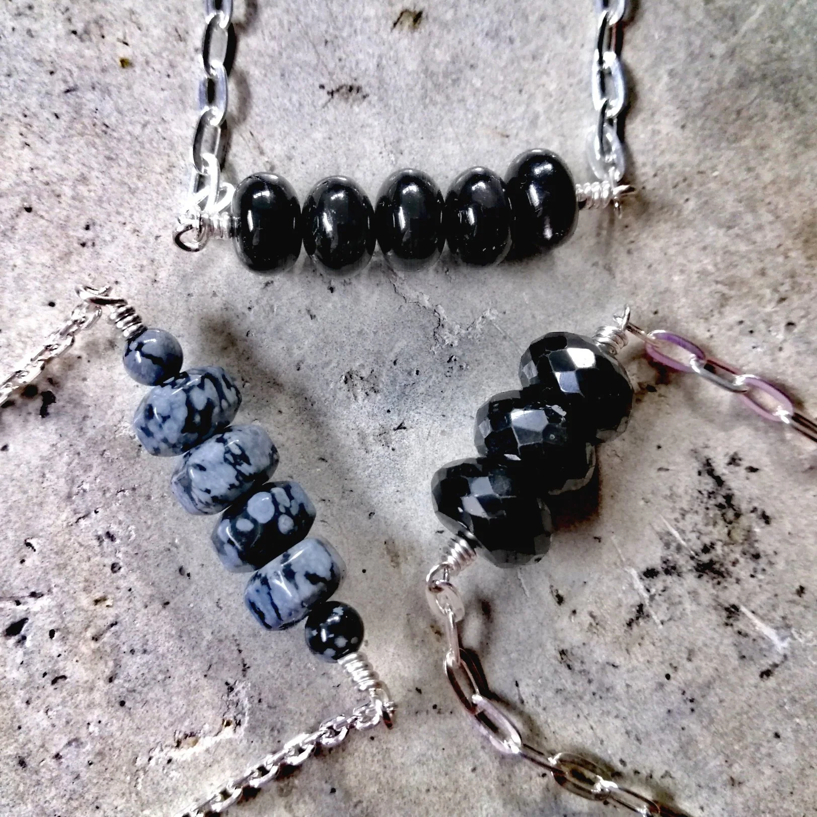 Black Gem Necklaces
