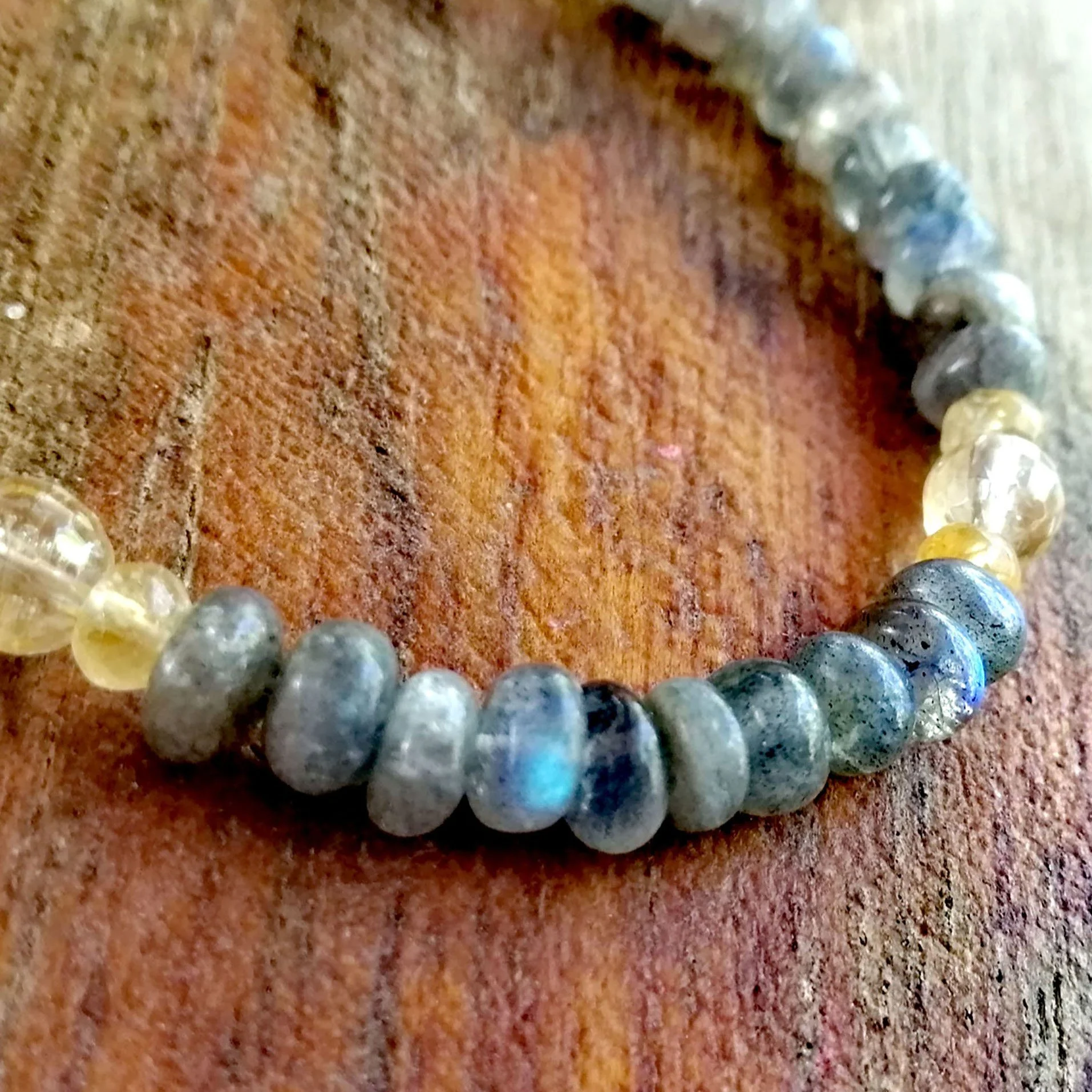 Citrine and Labradorite Bracelet
