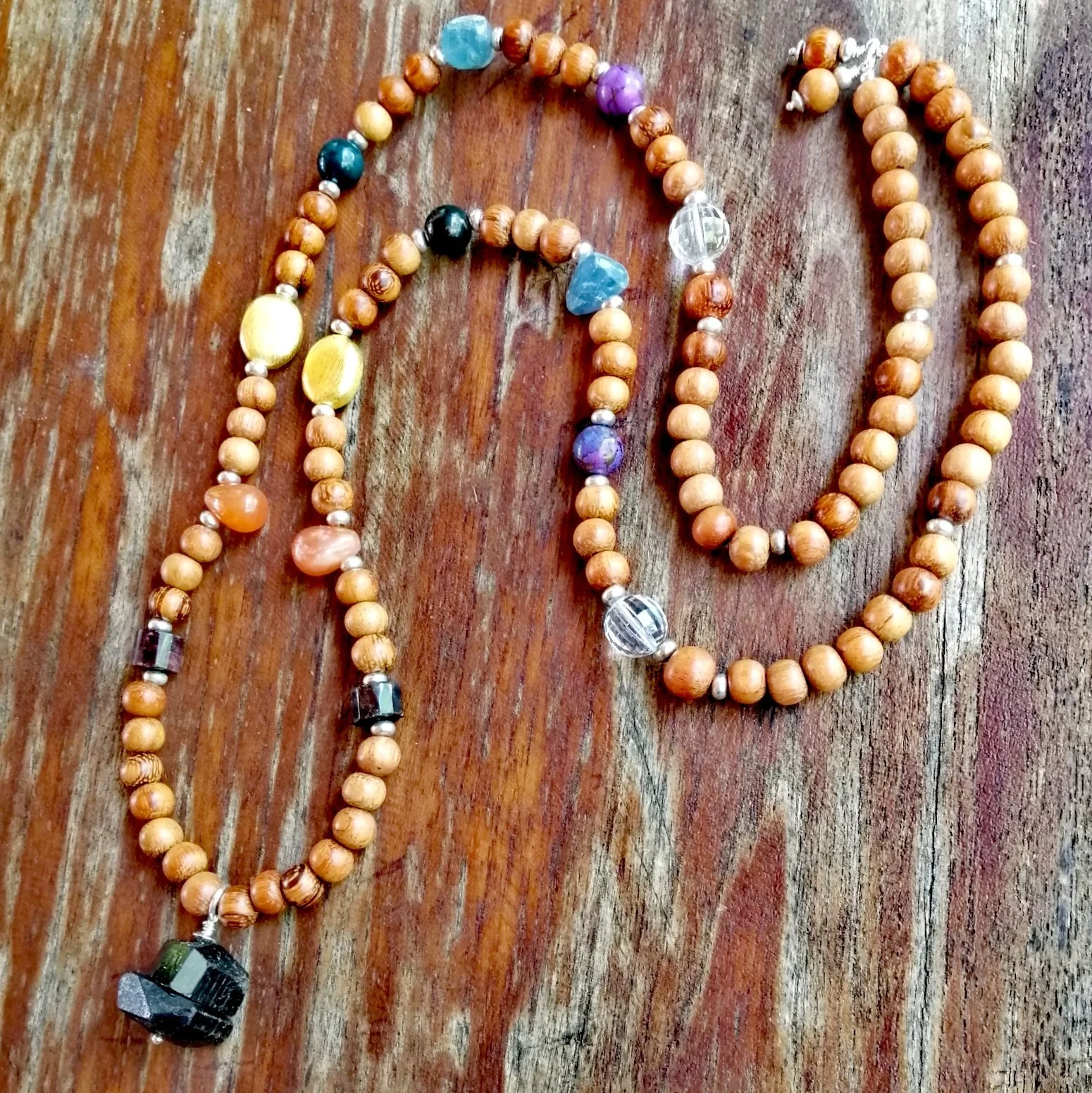 7 Chakra Mala with Black Tourmaline Mala