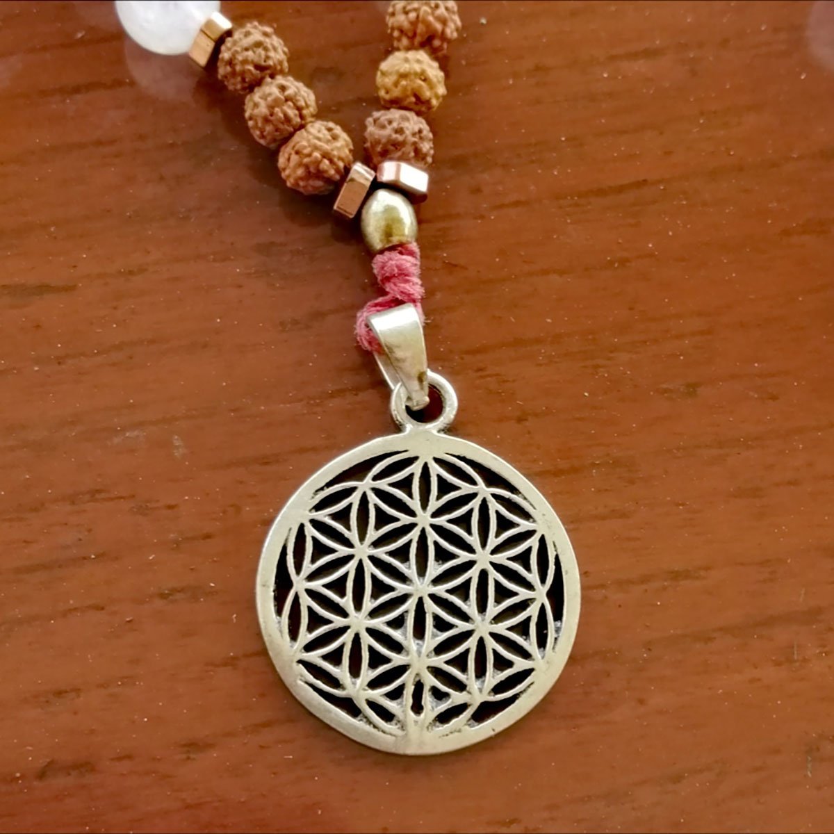Flower of Life Rose Quartz Full Chakra Mala 2.jpg