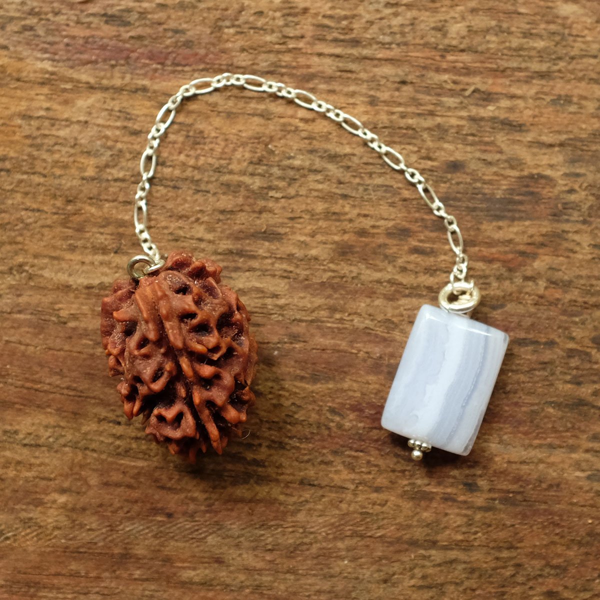 Blue Lace Agate and Rudraksha Pendulum 2.jpg