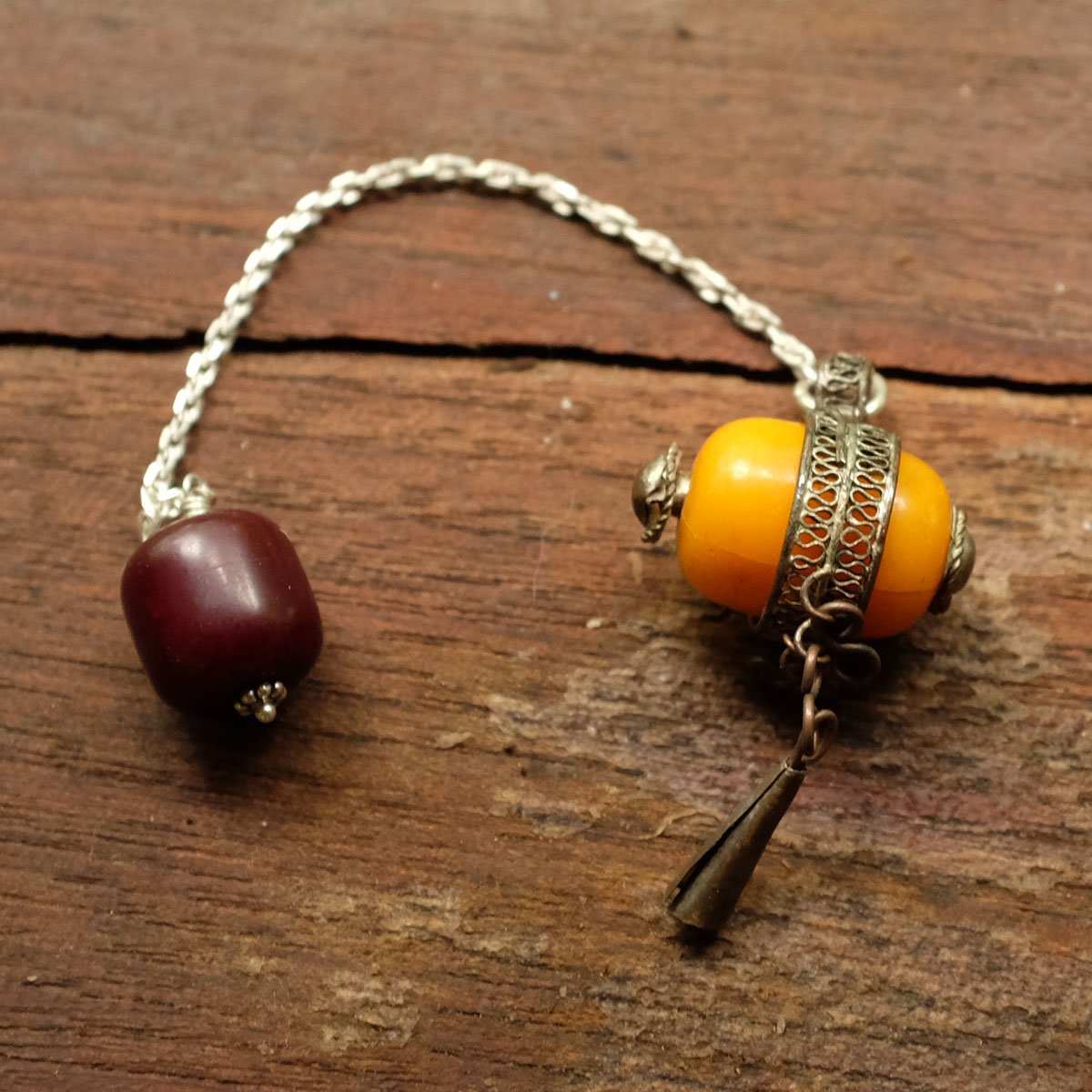 Old Tibetan bead and Copal Pendulum 3.jpg