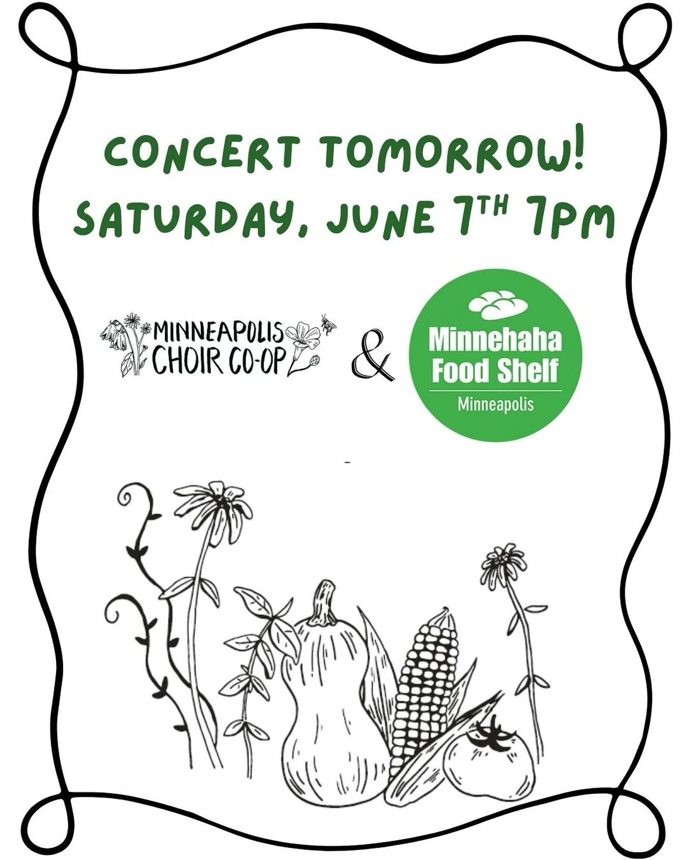 @ Minnehaha United Methodist (3701 E 50th St in South MPLS) All ticket proceeds will be donated to Minnehaha Food Shelf! Early music + local composer premieres! A brass quintet and Minneapolis Choir Co-Op small ensembles! See you there! π²πΈπ’π³ππ₯¬?