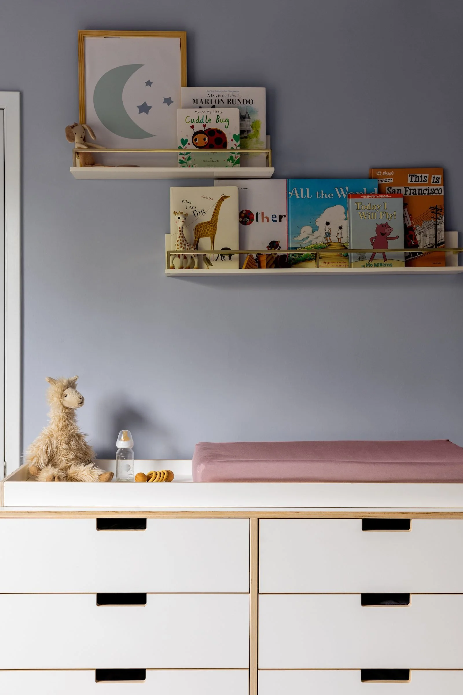 Rockridge Residence Modern Adorable Purple Children's Nursery Room Design by Refined Interiors, East San Francisco Bay, CA