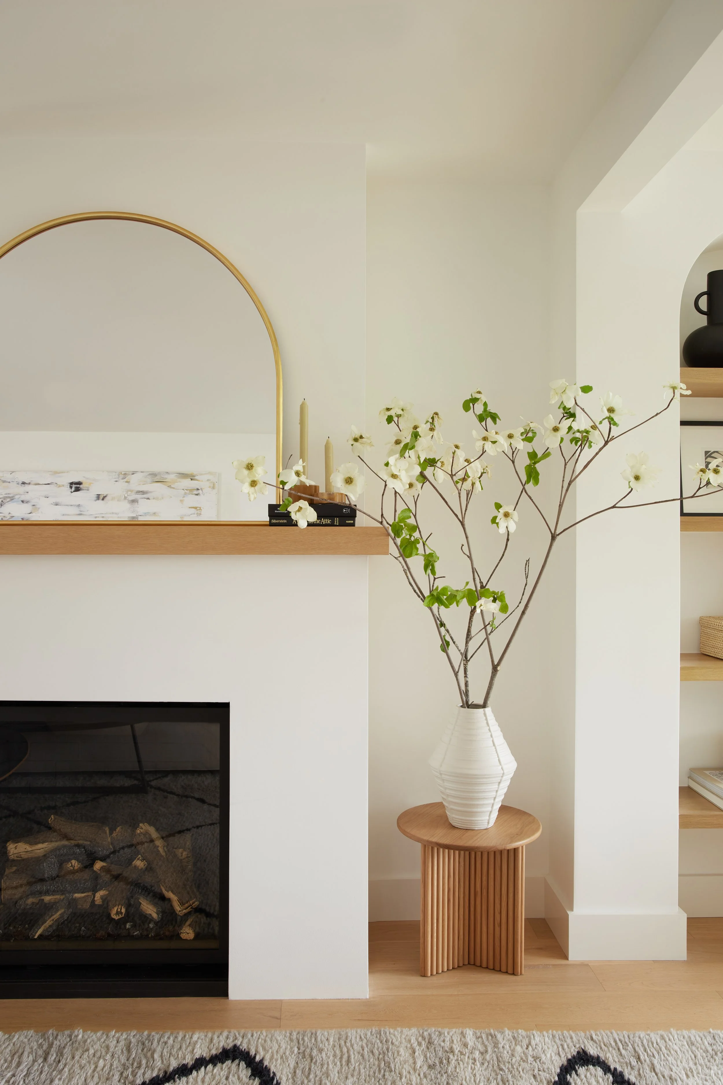 Modern, Calming Residential Interior Design, Fireplace Oasis in Berkeley Hills by Refined Interiors in East Bay, CA