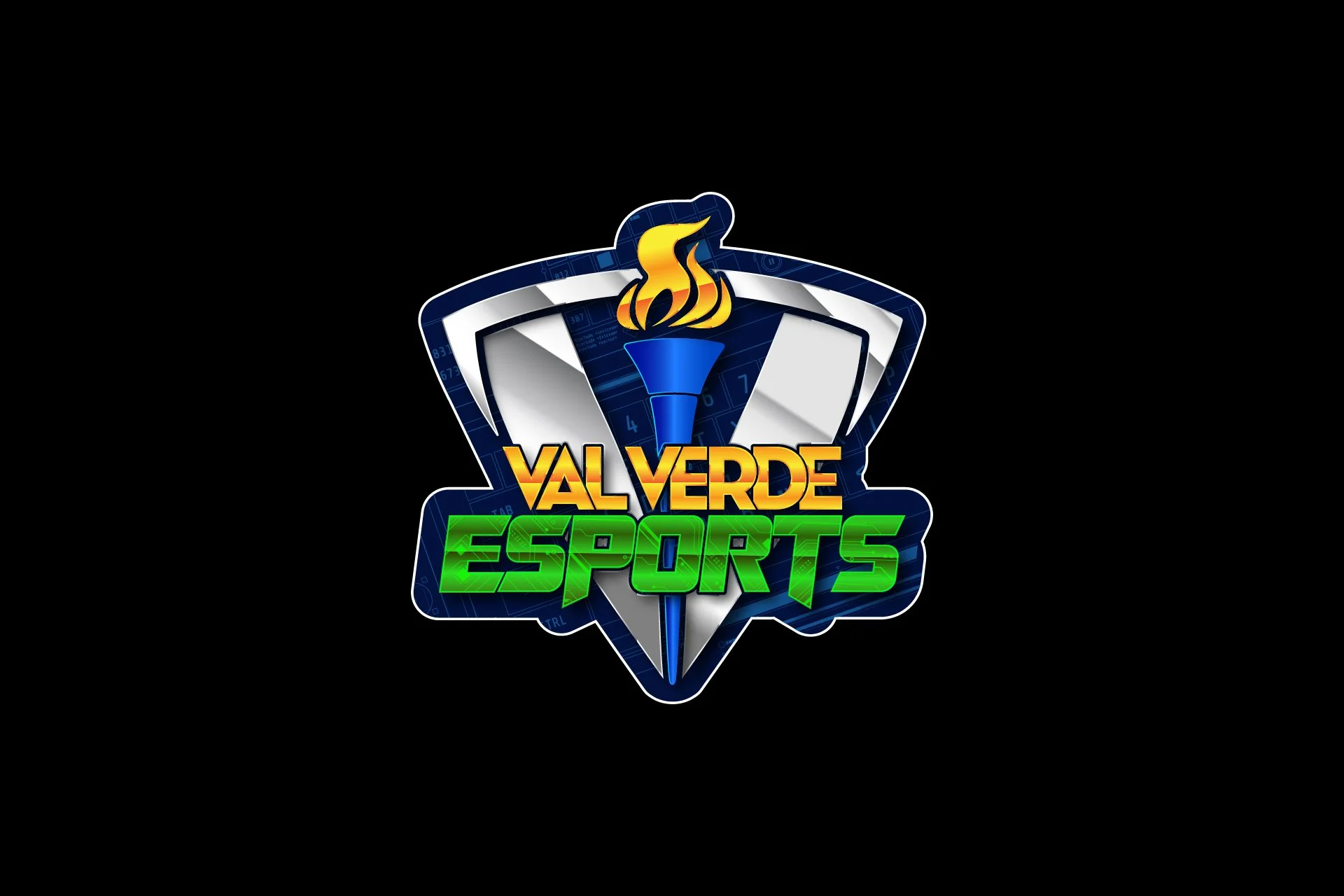 AI background option: black esports logo backdrop