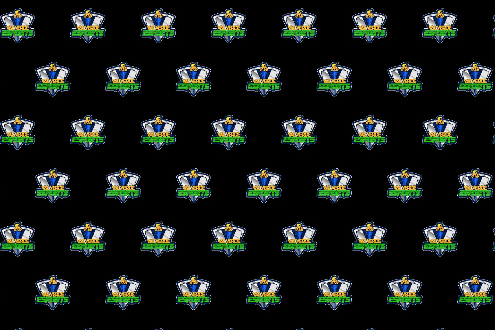 AI background option: esports step-and-repeat logo pattern