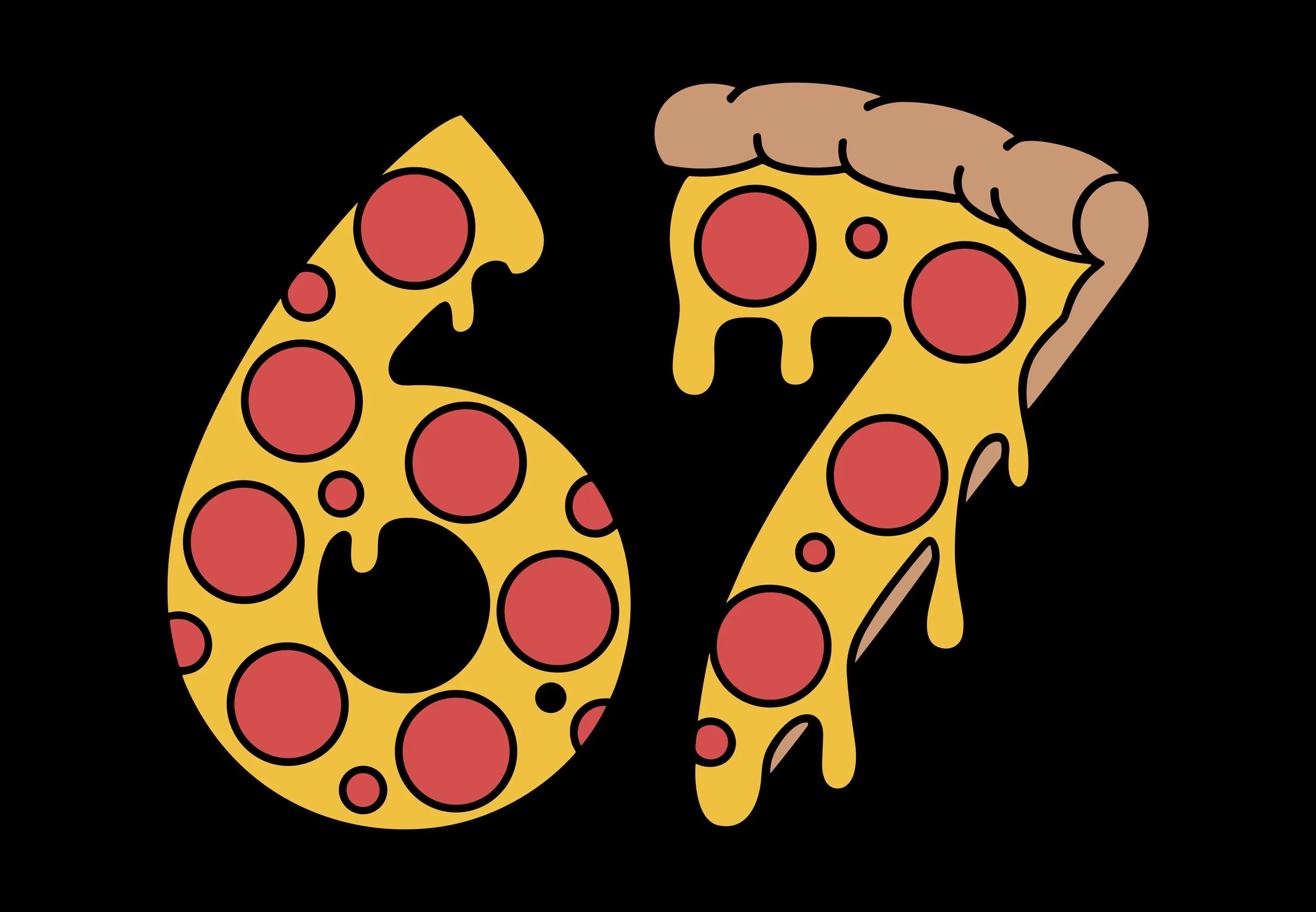 “67” trend photo booth props