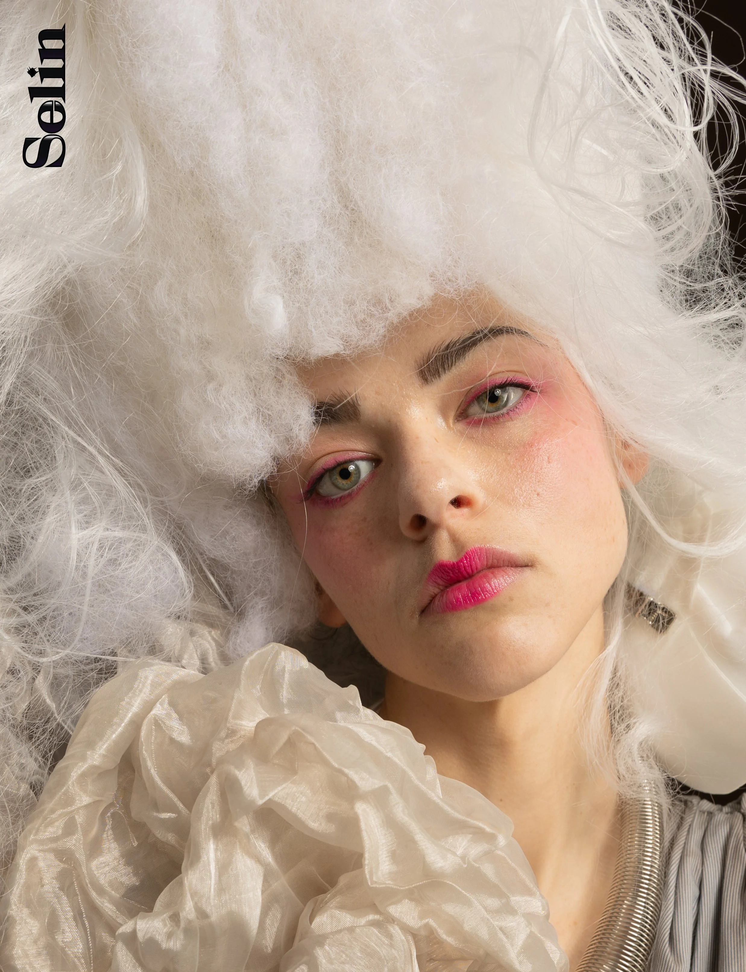 Model:  Elle Farrow | HMUA: Lori S Makeup & FX | Hair Piece: Lori S Makeup & FX | Photographer: Lou Lambrechtlou | Magazine : Selin | Designer: Shiyo 