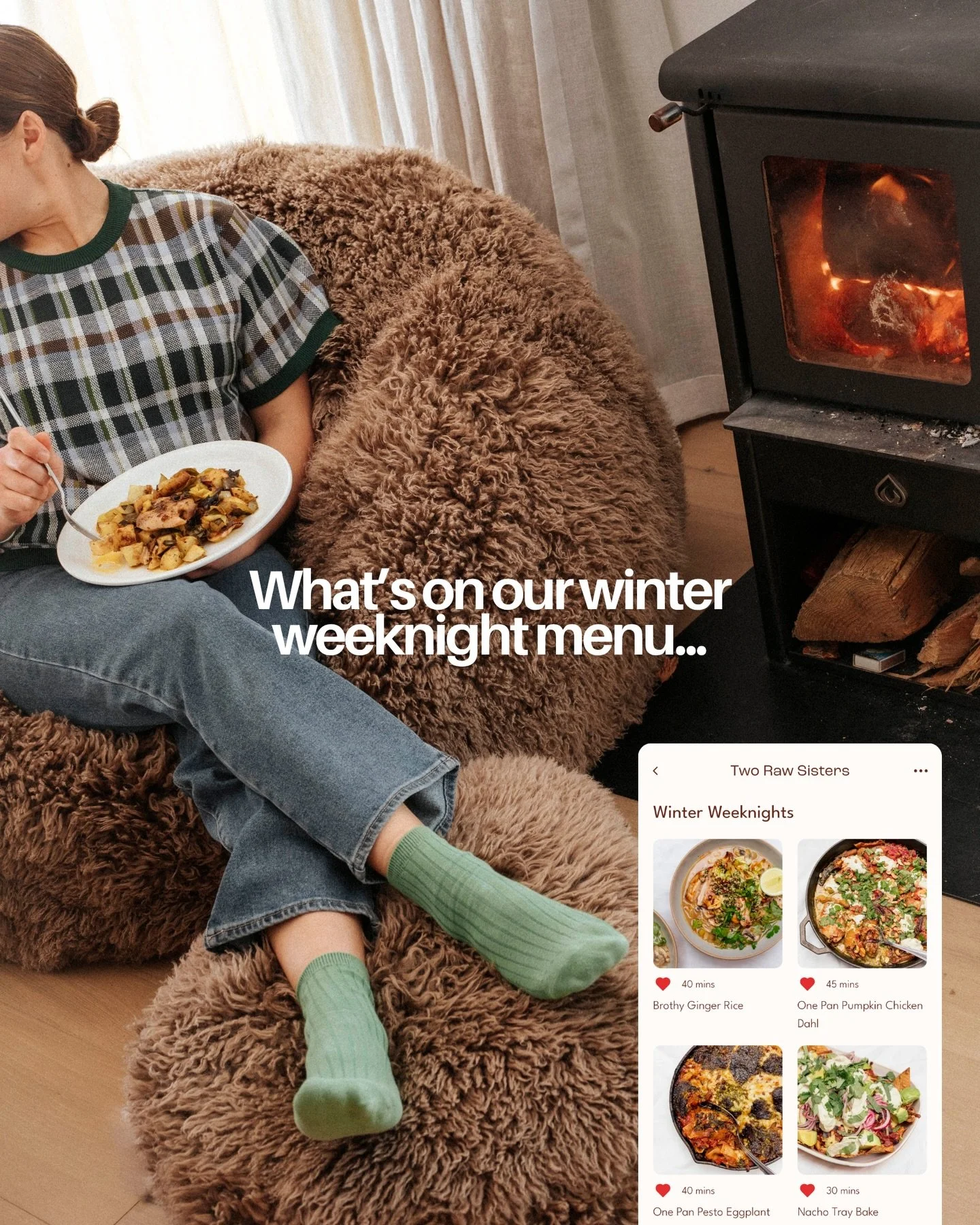 Five cosy winter dinners, one for each night of the week.

Our favourite thing in the app at the moment is creating our own folders. Save your favourite recipes, create your own weekly menus and you won&rsquo;t be faced with the 5pm &ldquo;what&rsquo