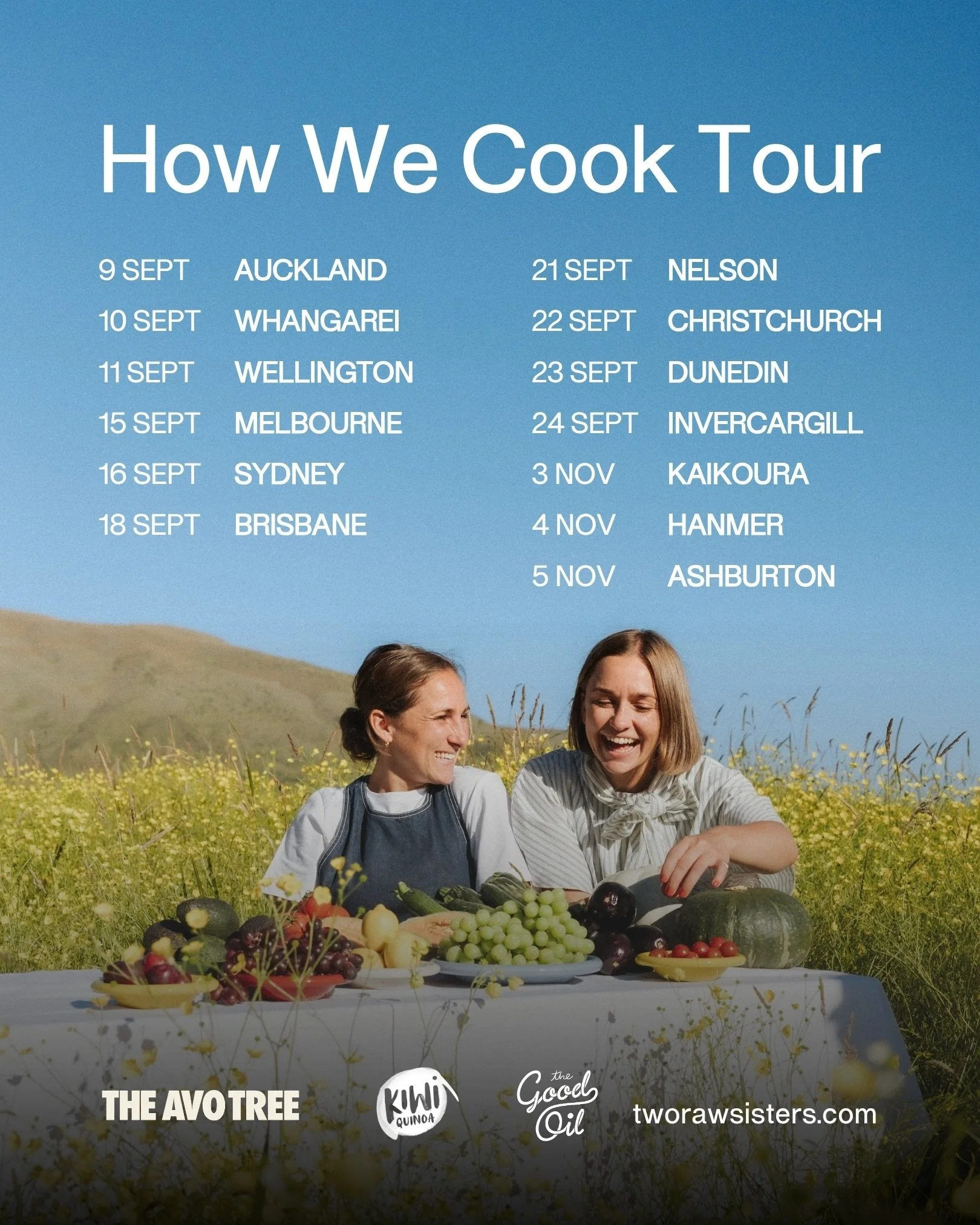 We&rsquo;re so excited to finally announce our How We Cook Tour 🩵

Join us as we celebrate the launch of our sixth cookbook with an evening of live cooking, practical tips, and lots of laughs.

We&rsquo;ll show you how to build maximum flavour from 