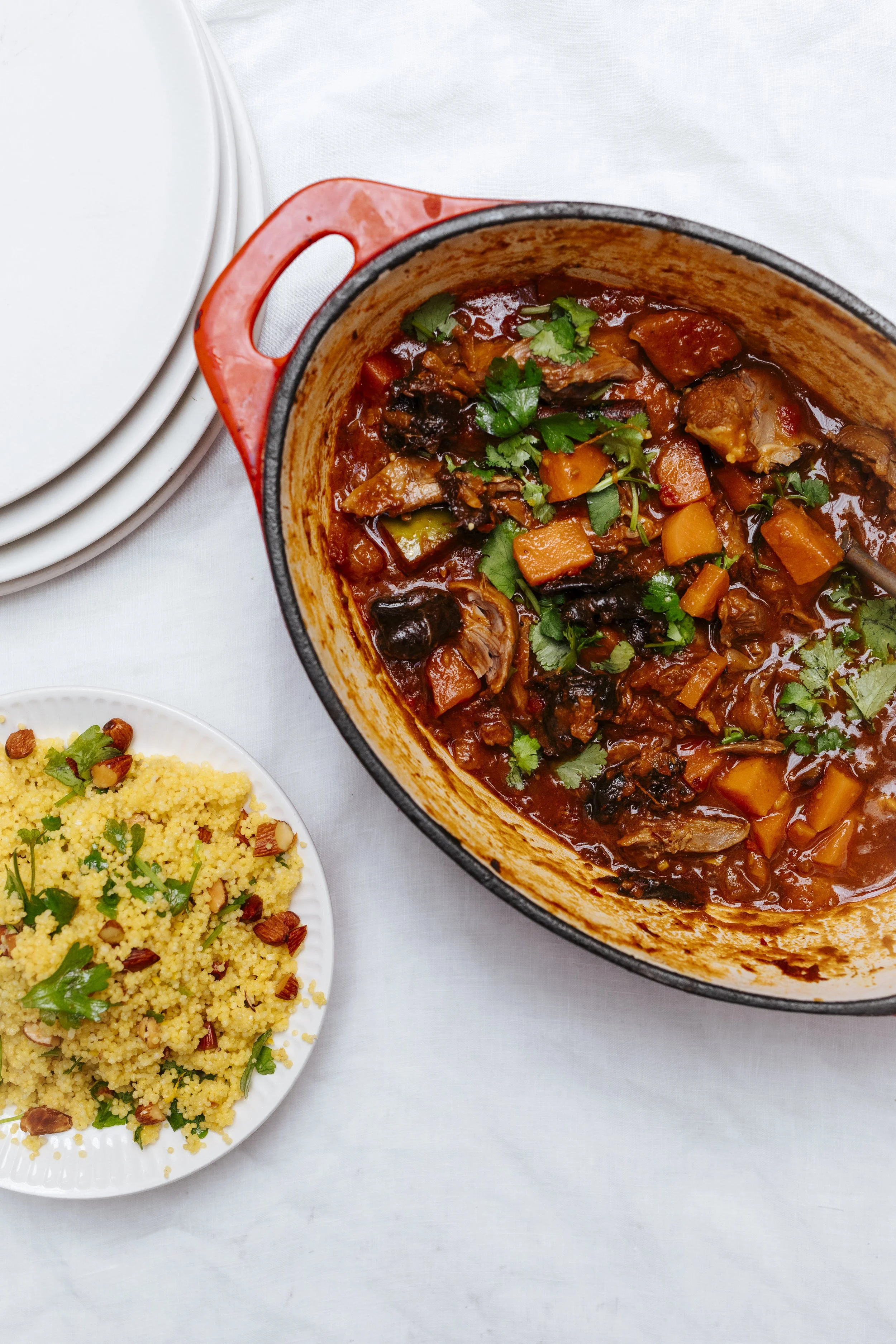 Slow Cooked Moroccan Chickpeas + Lamb - Two Raw Sisters Recipe