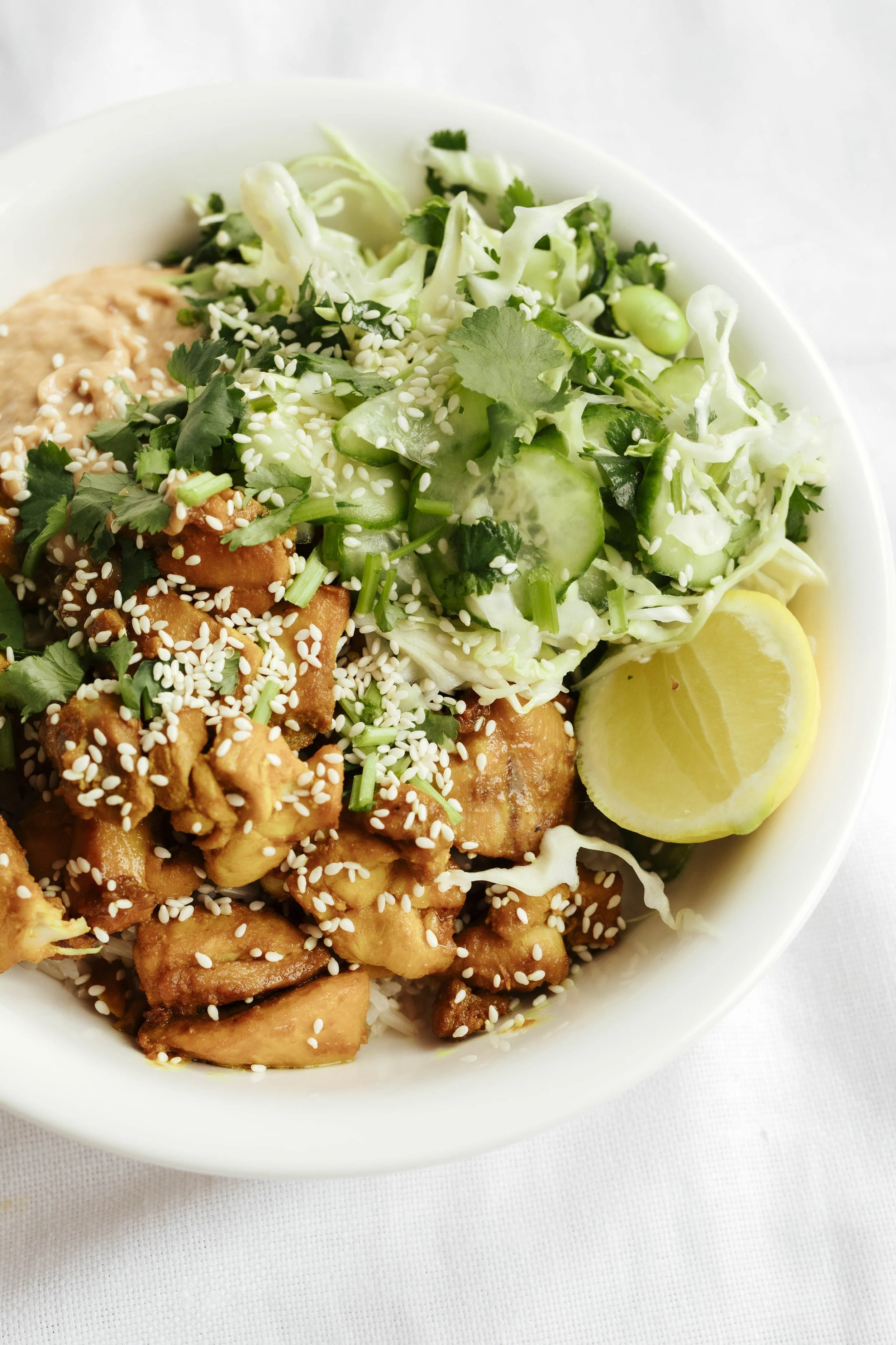 Thai Chicken Rice + Satay
