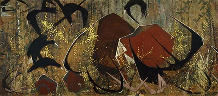 Clifton Pugh, White Choughs in the Landscape, 1958