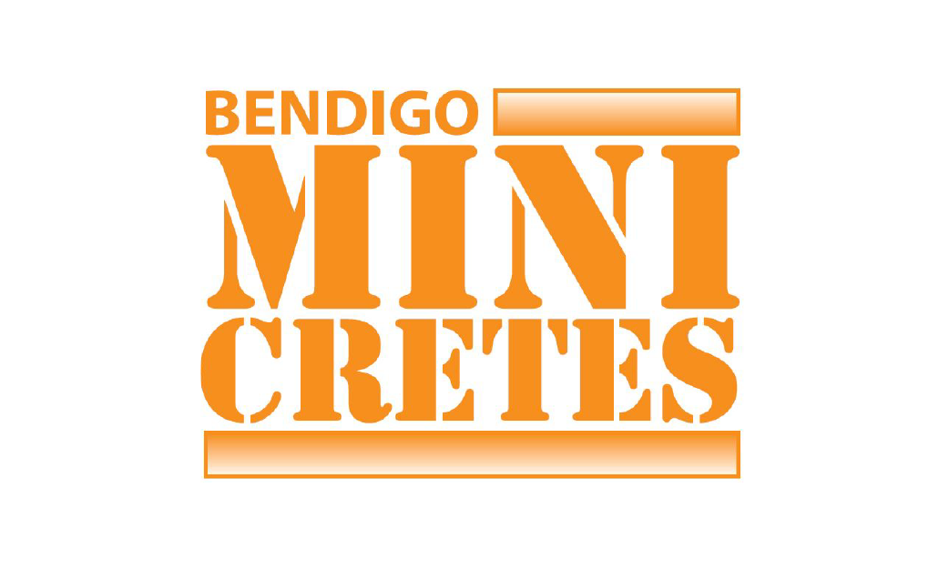 Bendigo Minicretes logo in orange text