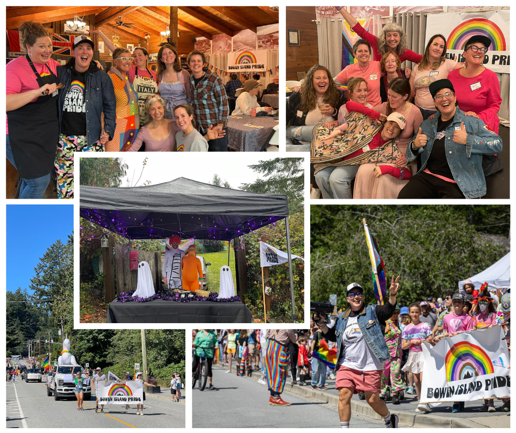 A collage a photos of various pride events in 2025.
