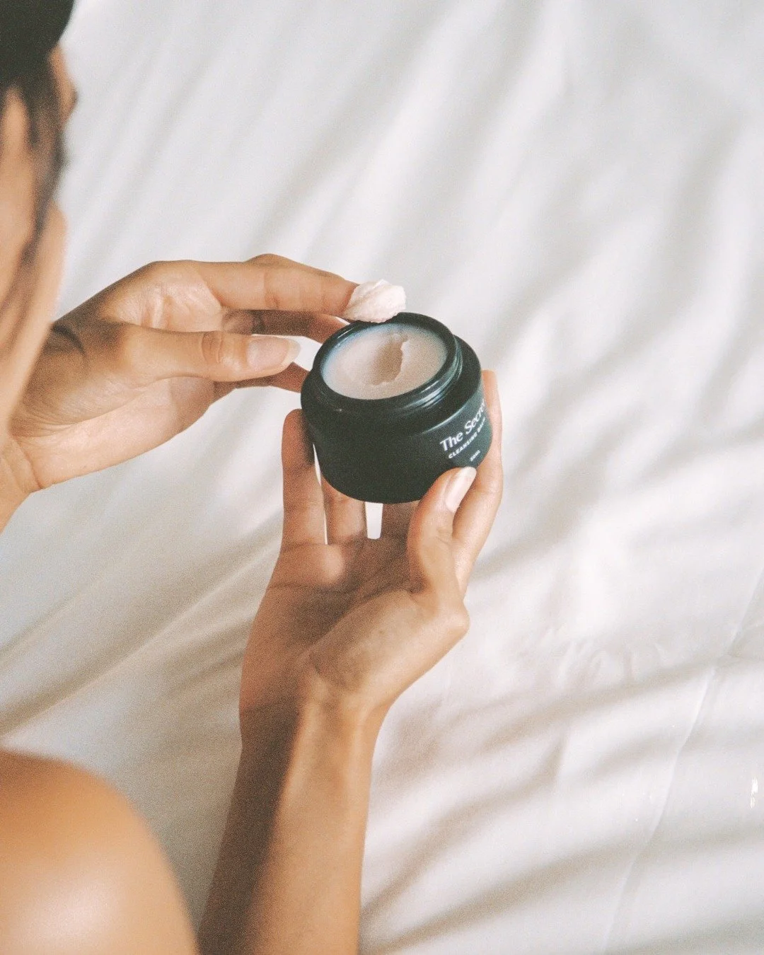 The Secret Skincare's Cleansing Balm emulsifies into a hydrating oil, melting away makeup, dirt, and sunscreen while leaving skin soft and nourished, never stripped.

Because the way you cleanse matters just as much as everything that comes after. 

