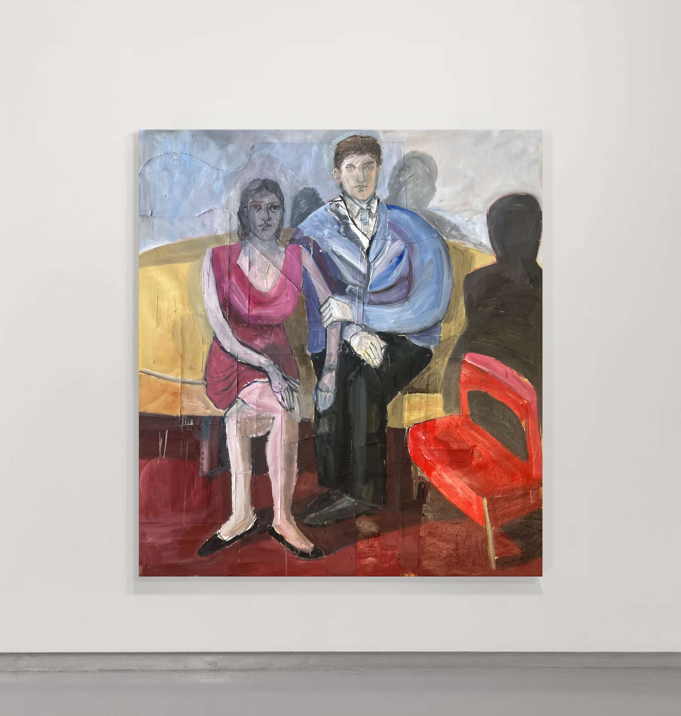 couple on couch with shadow
Oil on canvas.
147cm x 130cm