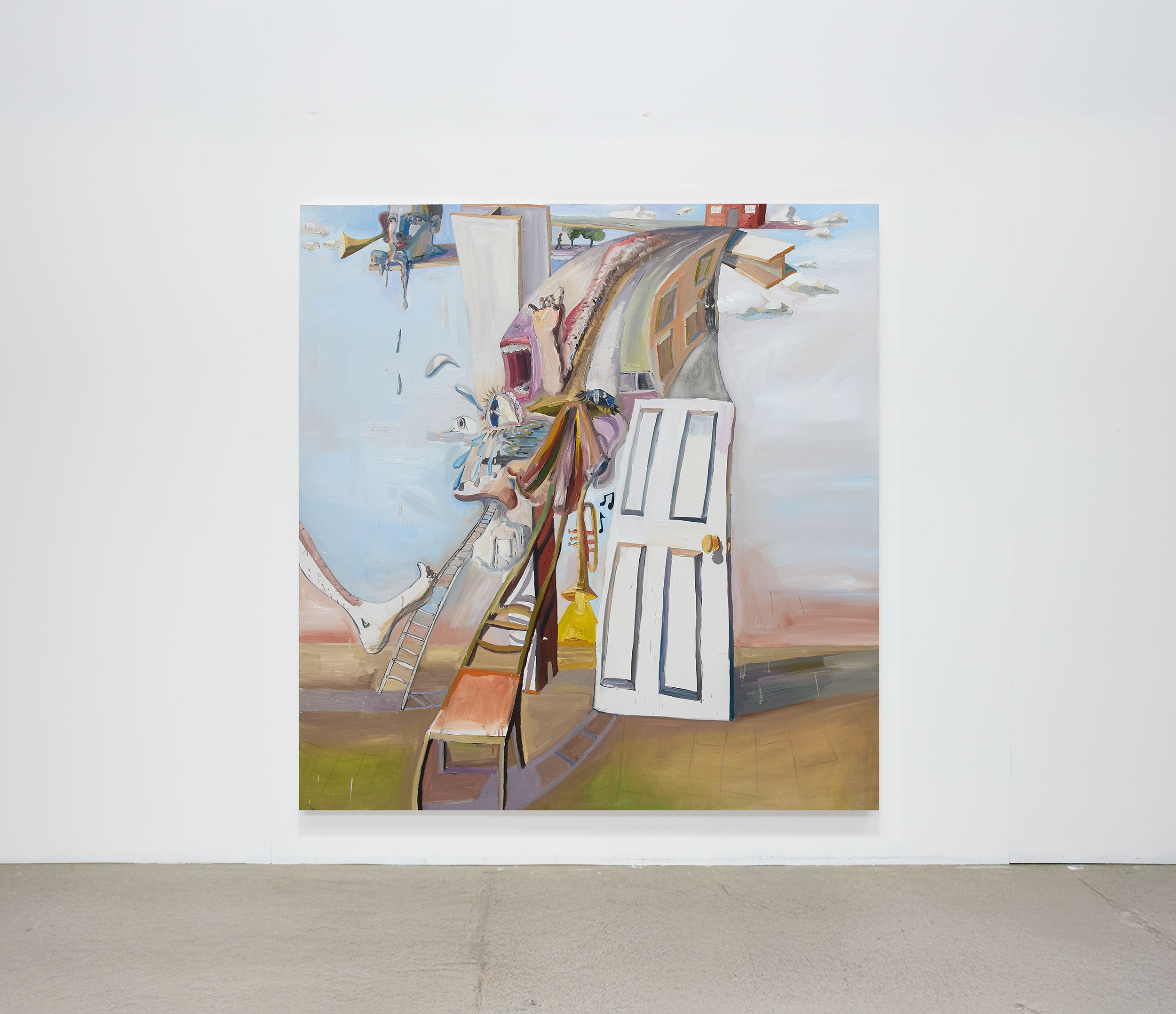 Self portrait as melting ice. 
Oil on canvas. 
195cm x 185cm