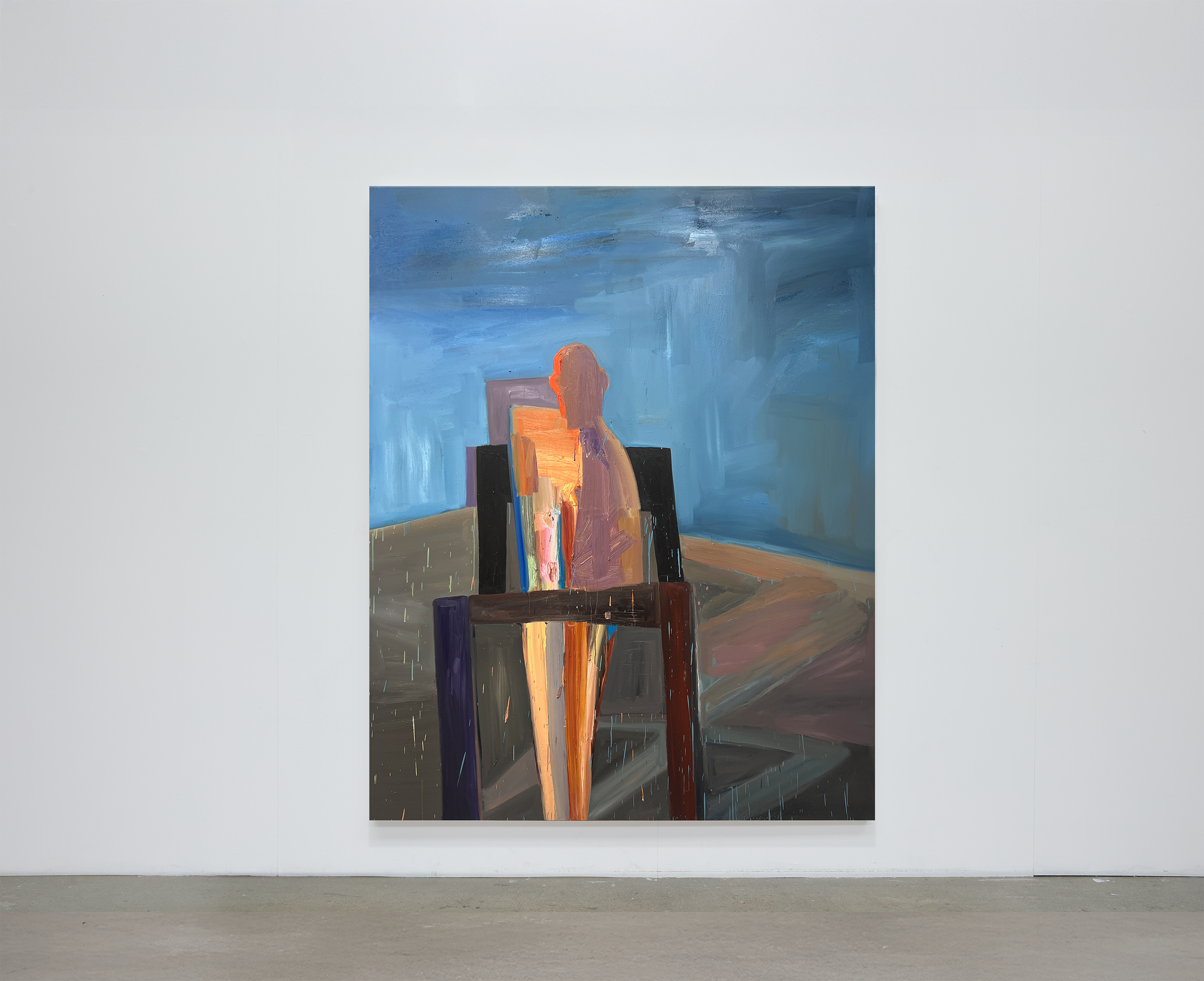 Nobody wants to be here and nobody wants to leave. 
Oil on canvas. 
200cm x 160cm