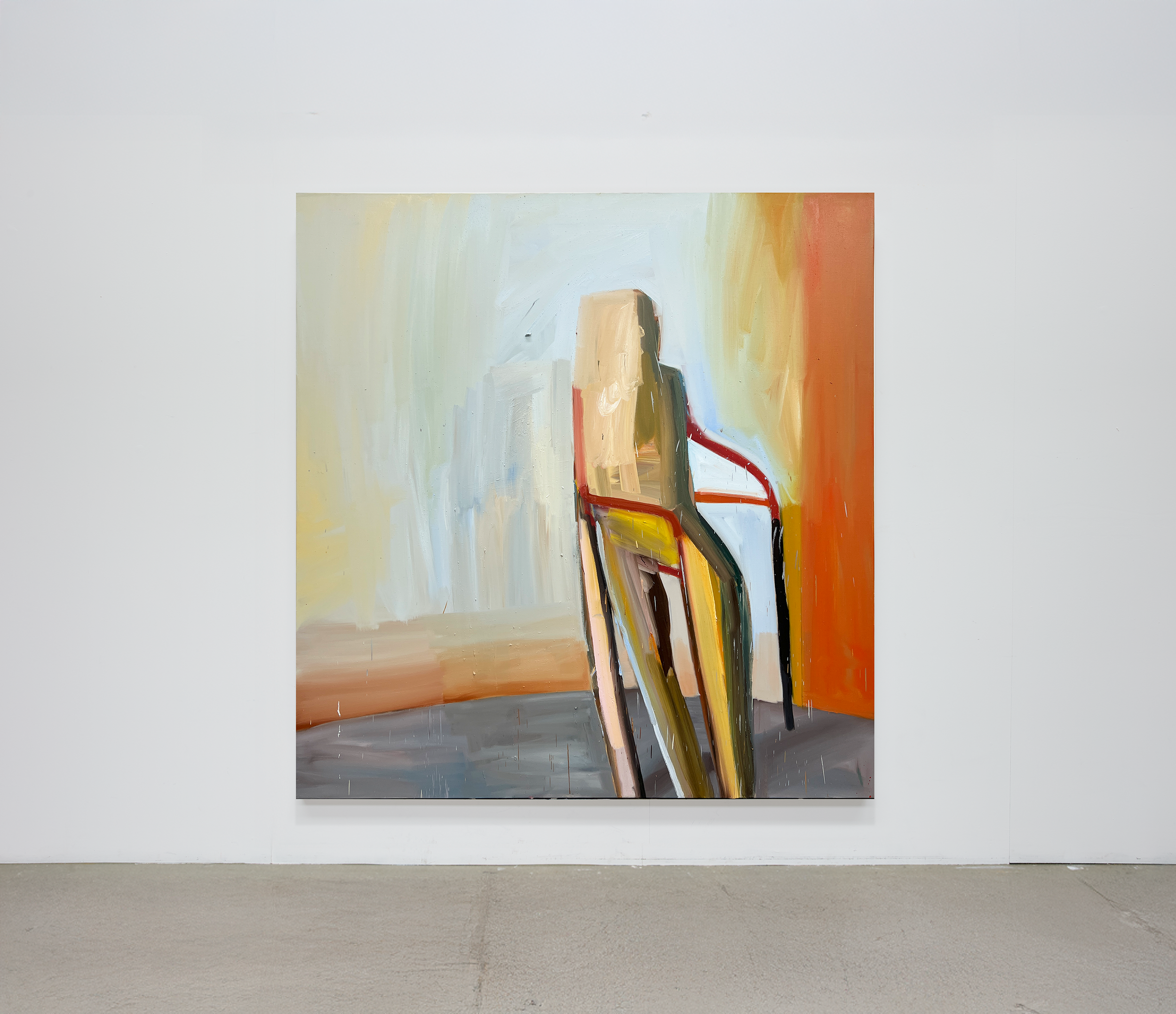 There was a moment when I looked behind me and thought I saw you but it was just someone with the same hair 
Oil on canvas. 
185cm x 195cm