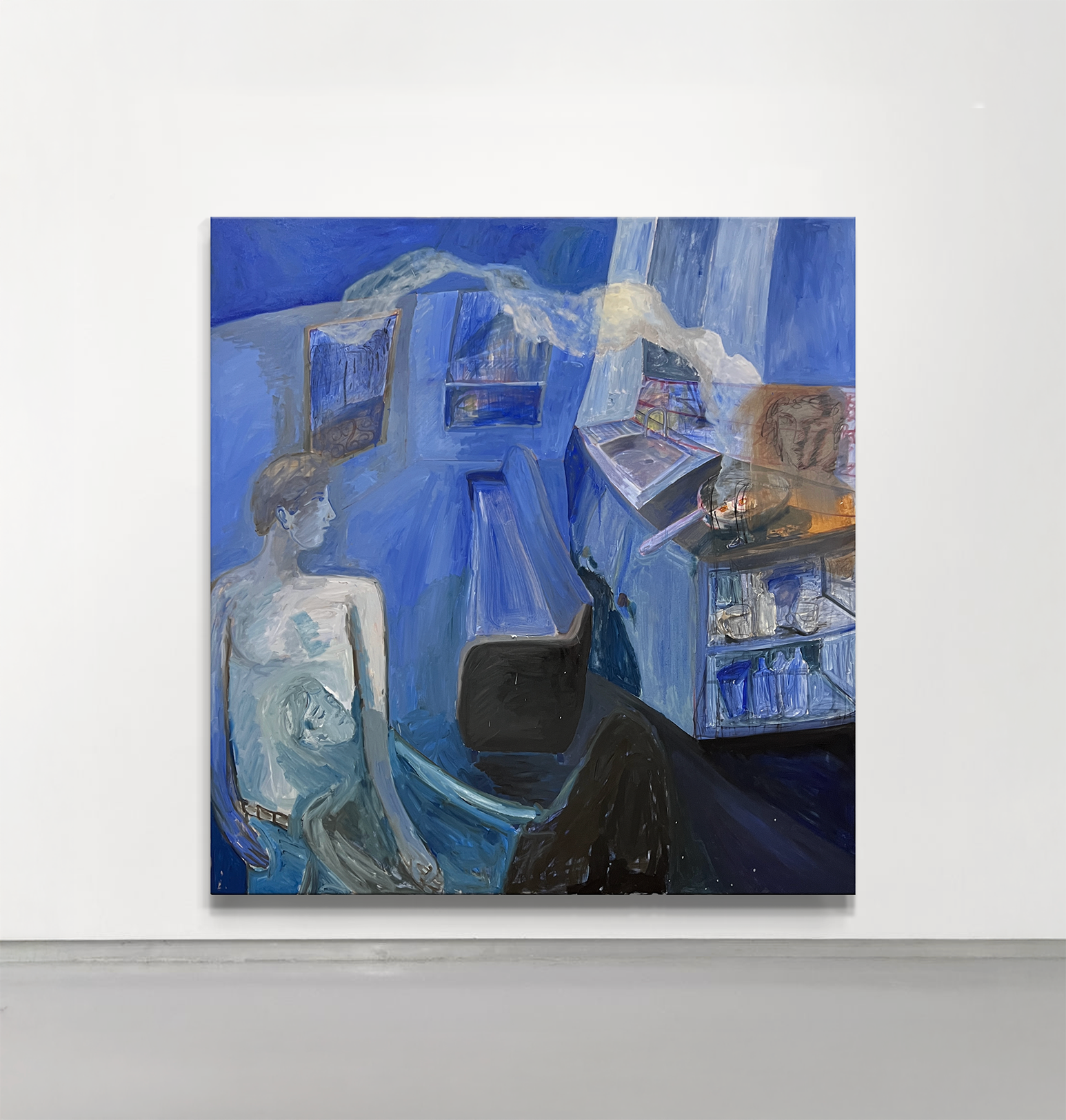 6 floors underwater Oil on canvas. 195cm x 185cm