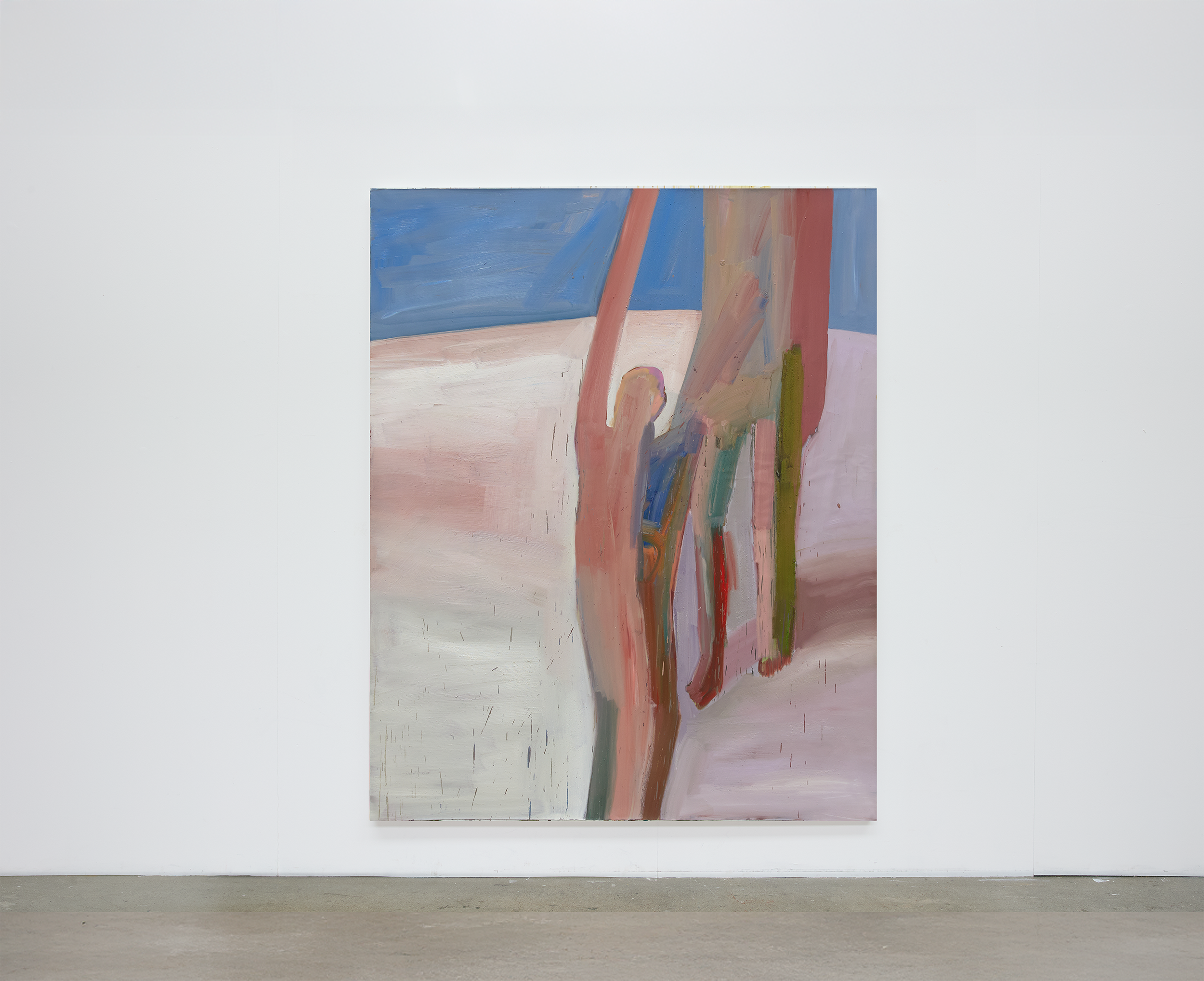 The crucifixion of a central figure and his compatriots. 
Oil on canvas. 
200cm x 160cm