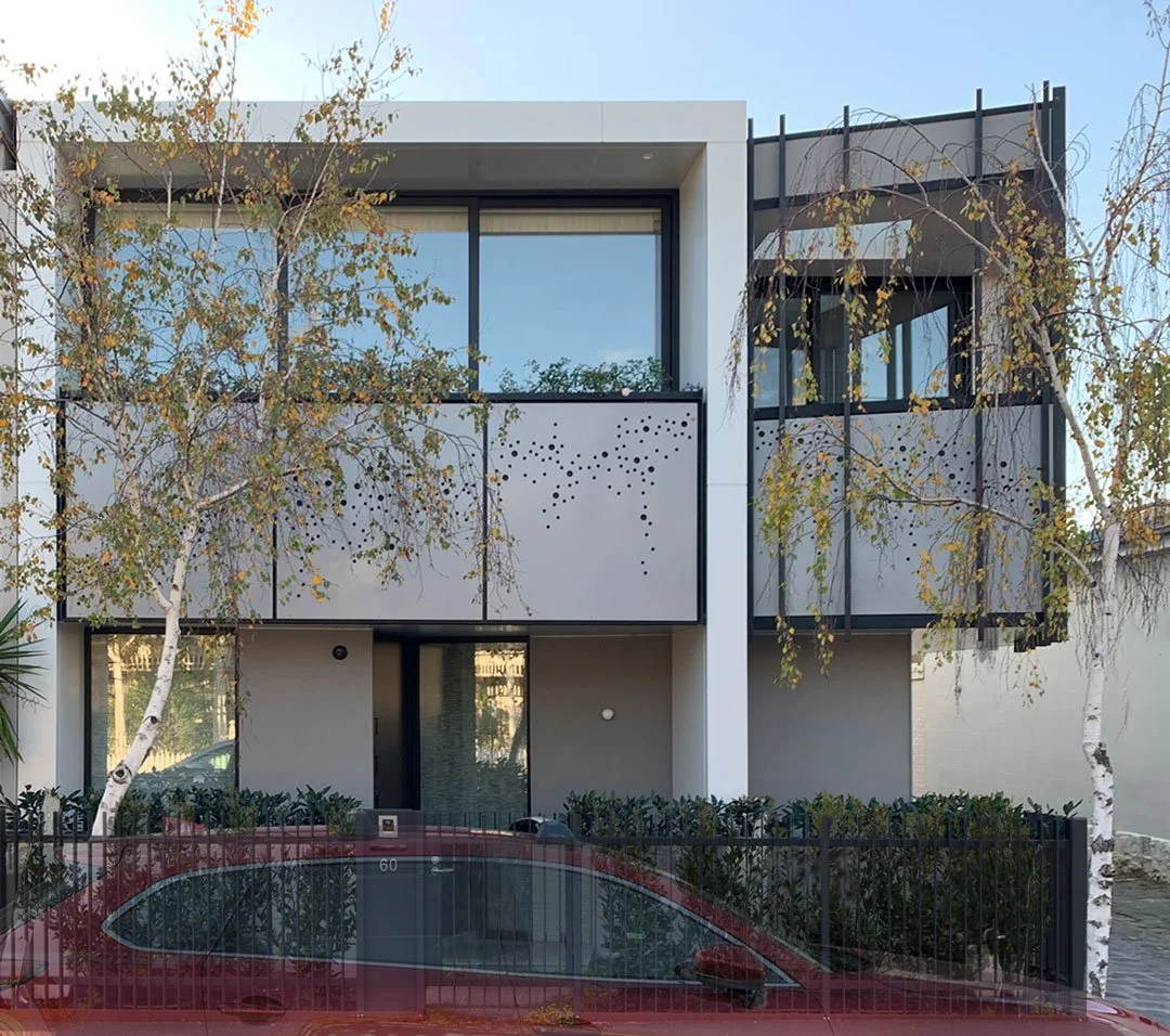 Exterior photo of double story contemporary residence in Melbourne, designed by Evan Meagher Building Design