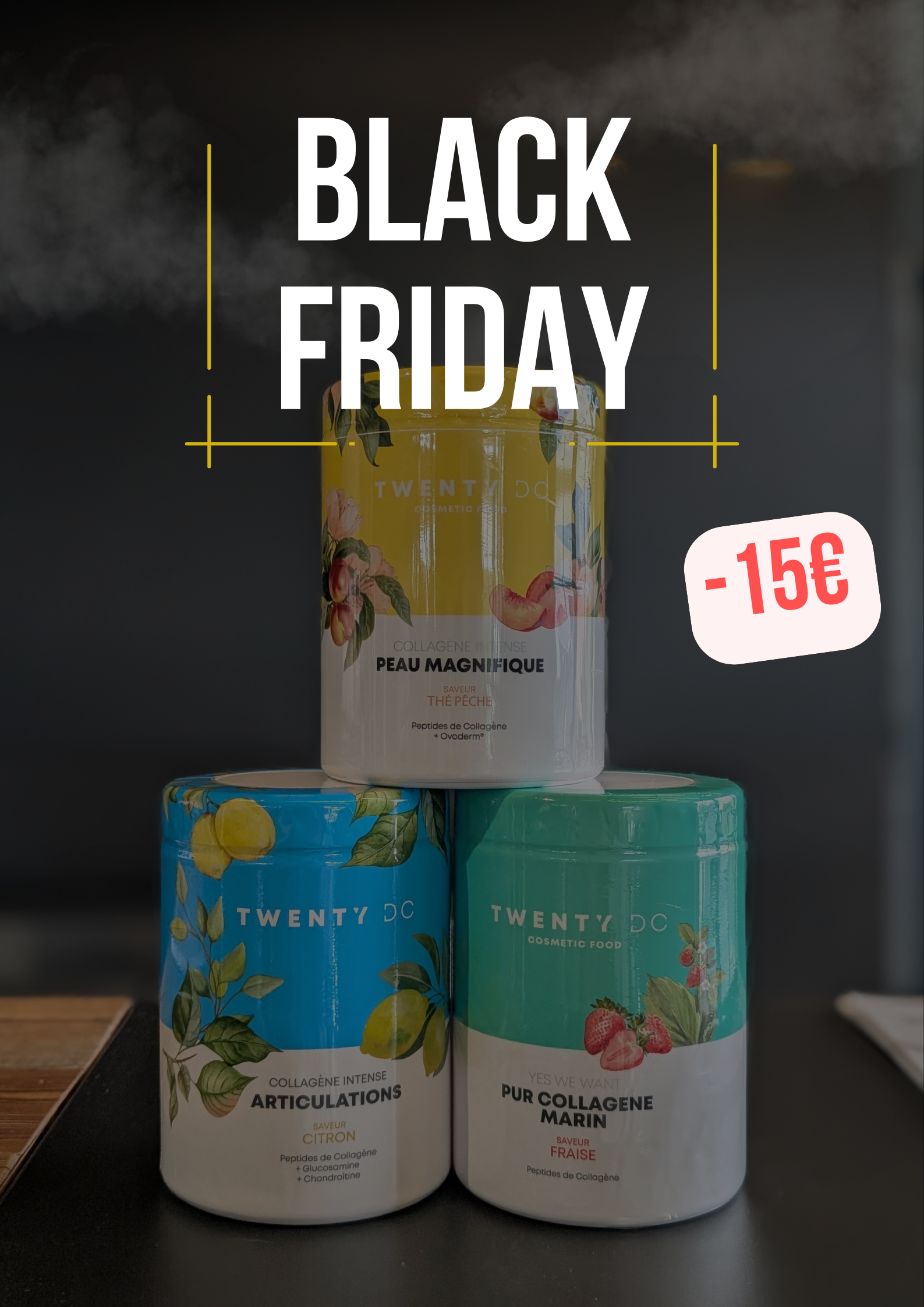 OFFRE BLACK FRIDAY : -15€ sur tous nos pots de collagène