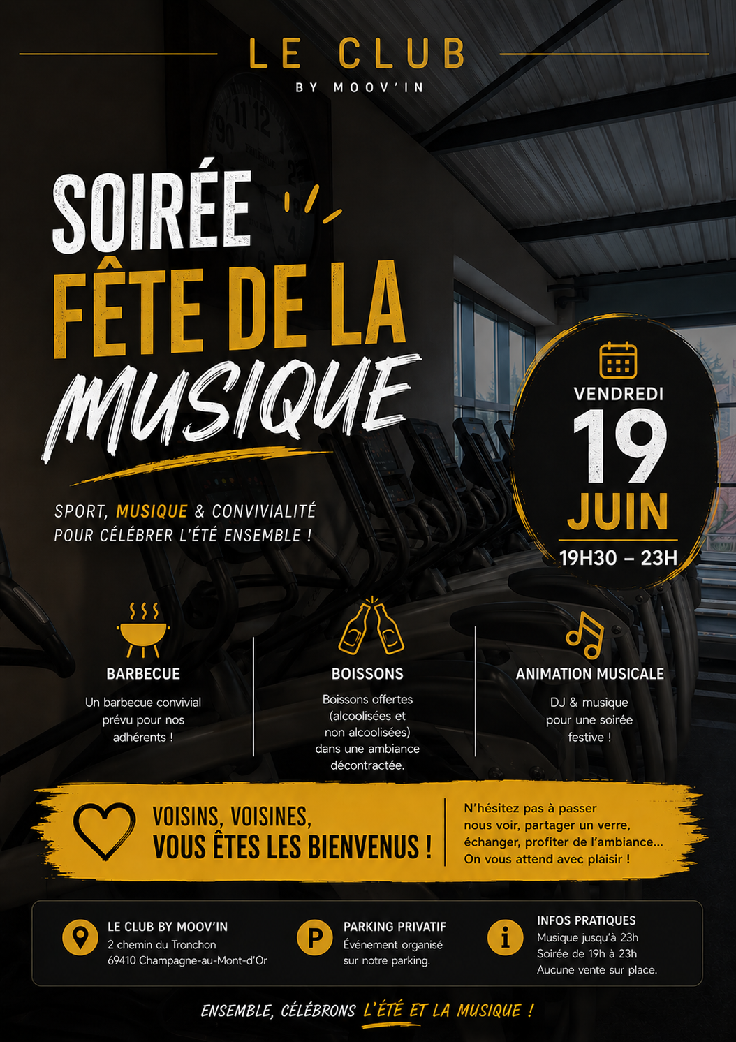 Fête de la musique : Cours collectifs outdoor & Barbecue/Musique