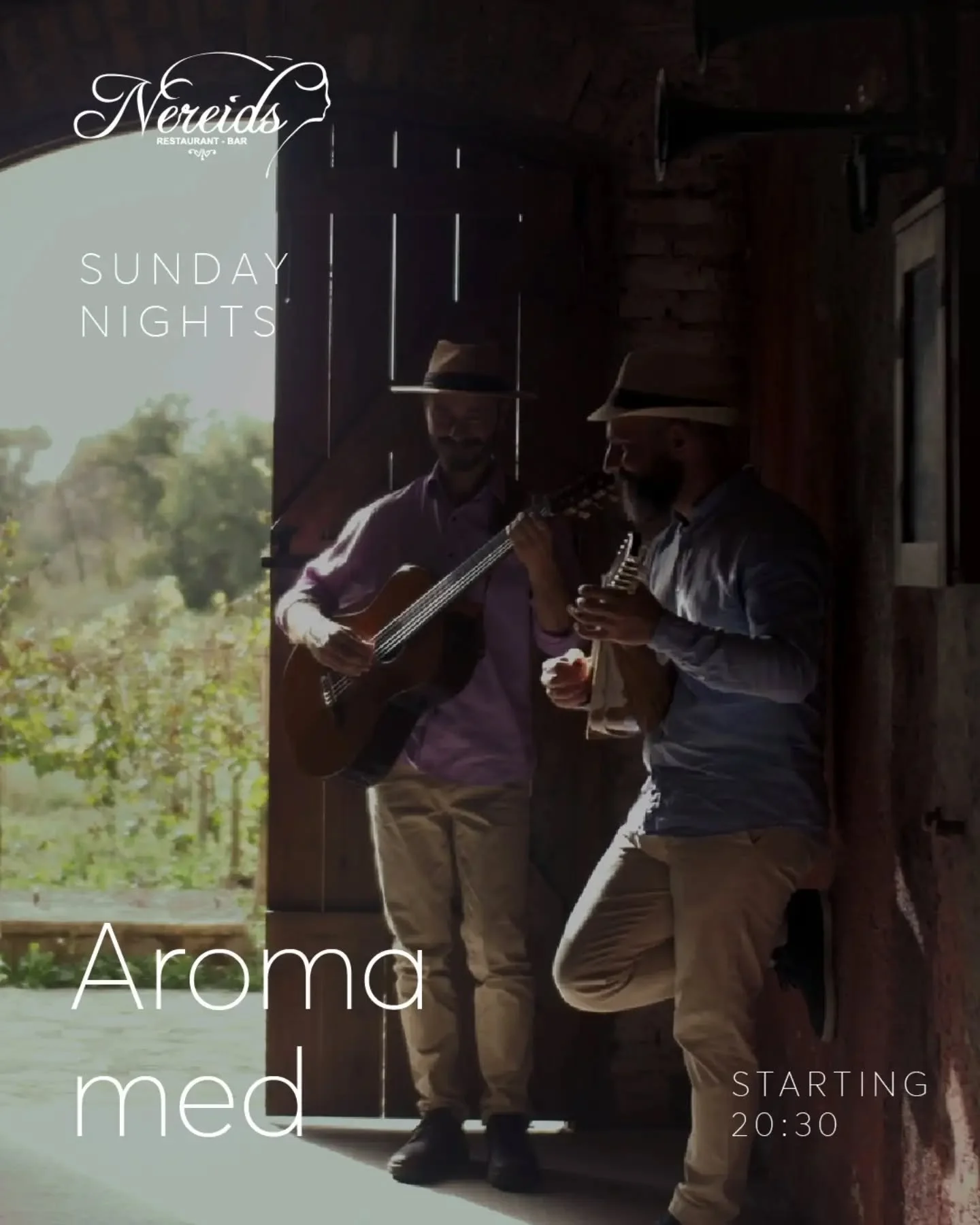 🪕 Sunday nights at Nereids!
A new addition to our live nights!

Join us this Sunday for the first live mandolin night of the season with Aroma med!

📅 Every Sunday
🕣 From 20:30

Book your table ⤵️
https://nereids.restaurant/reservations?event=mand