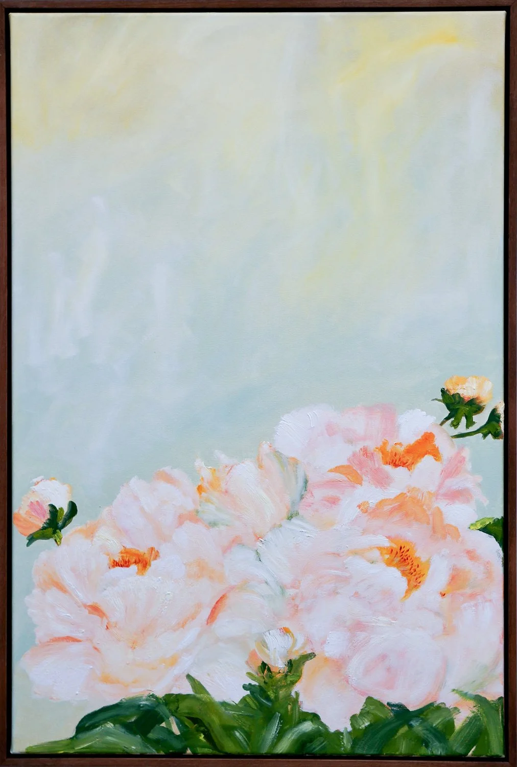 White peony 80x90cm oil on canvas $1890