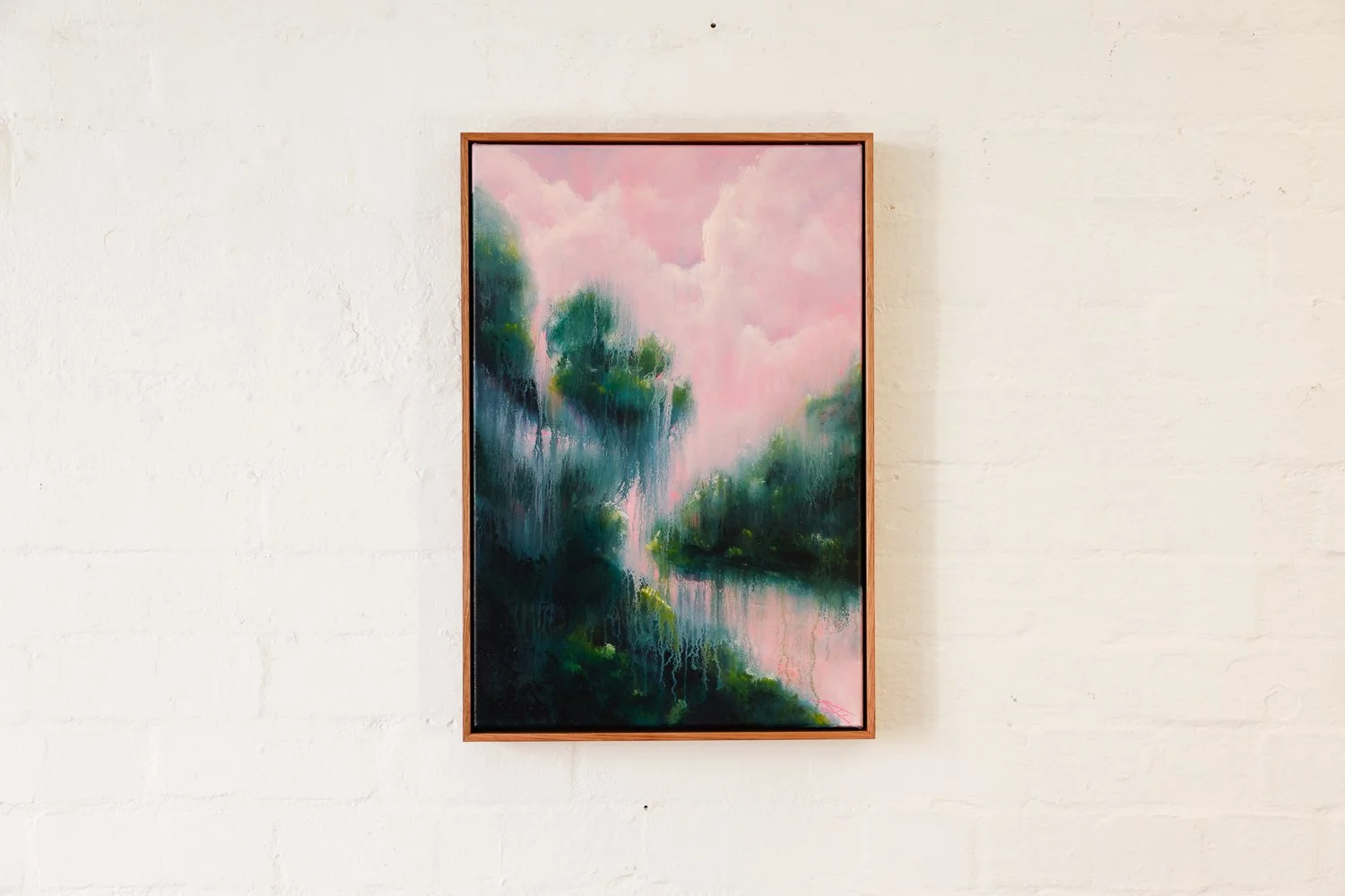 A Piece of Peace, Acrylic on canvas, Framed in sustainable Vic ash, 60 x 40cm $790