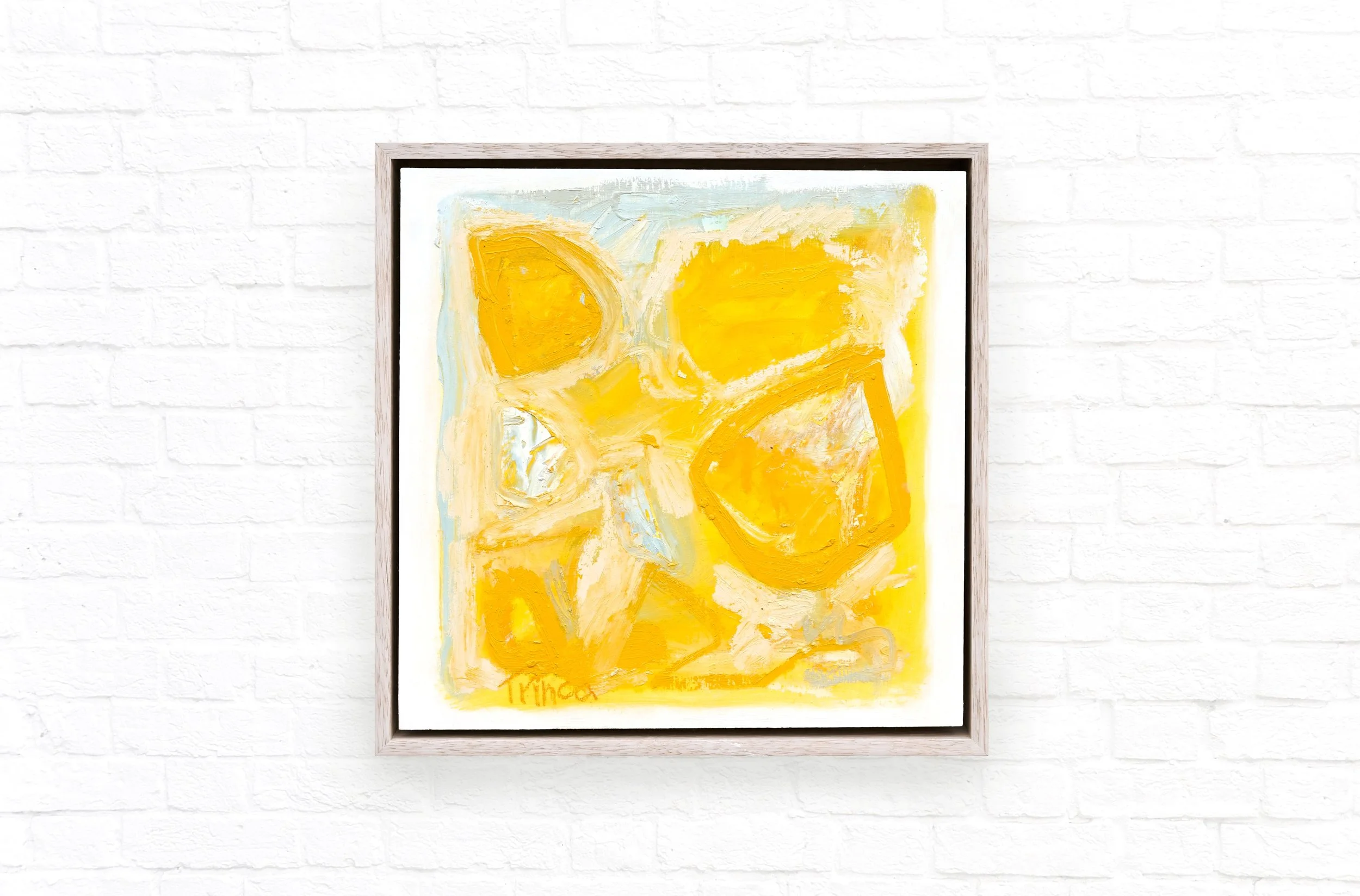 Mellow Yellow III Oil Stick on Birch Ply 30 x 30cm $450.00 SOLD