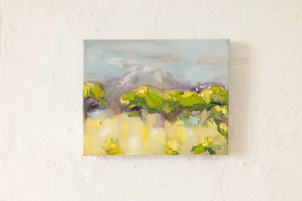 "Kilimanjaro II" H20 x L30cm Oil on Cotton Canvas $450.00