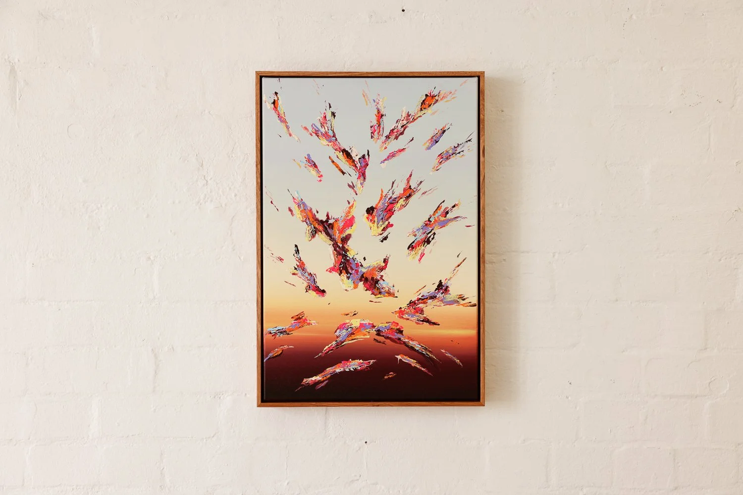 Rising, Acrylic on canvas, Framed in sustainable Vic ash, 60 x 40cm $790