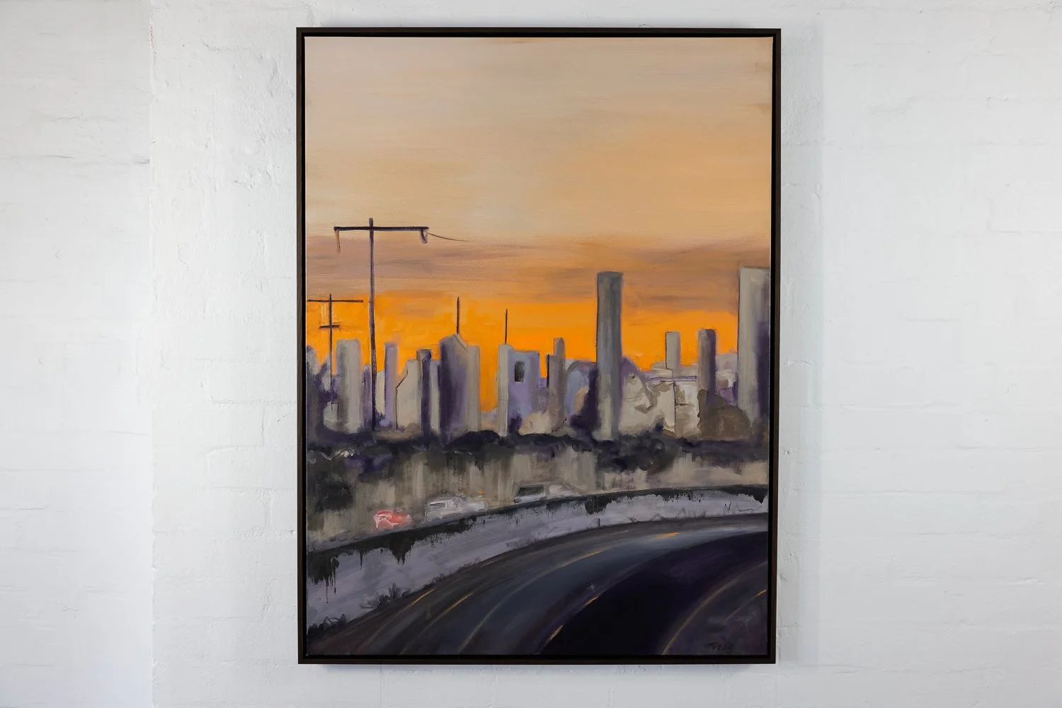 "Tracks at Dusk" H91 x L122cm Acrylic on Cotton Canvas $3185.00