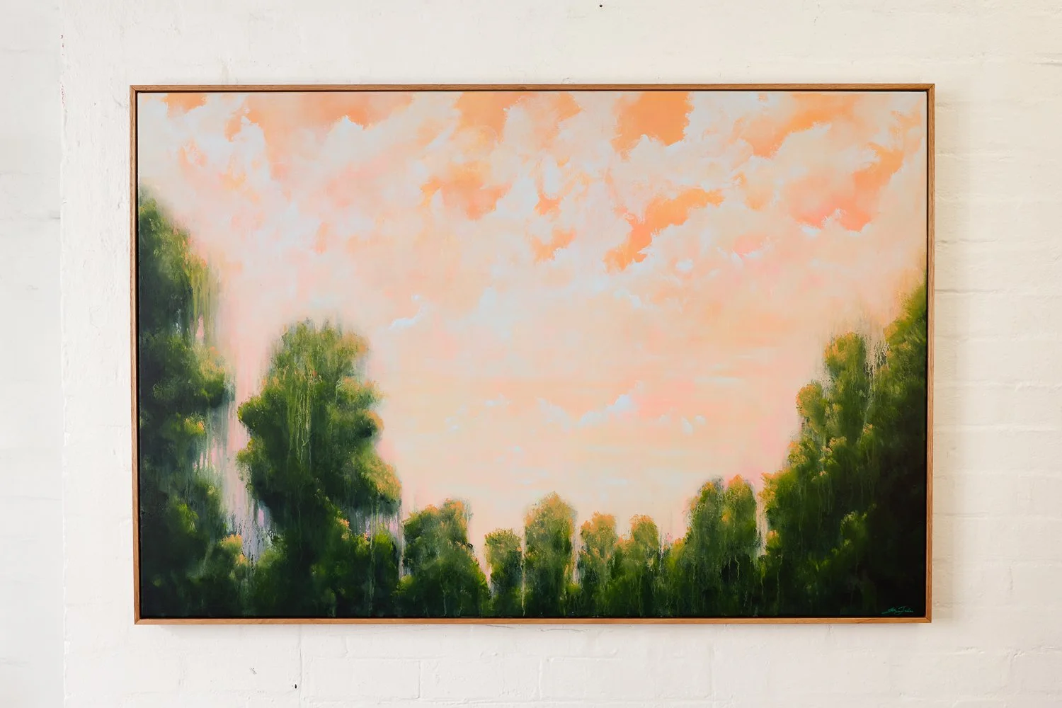 From Up Here, Acrylic on canvas, Framed in sustainable Vic ash, 100 x 150cm $4380
