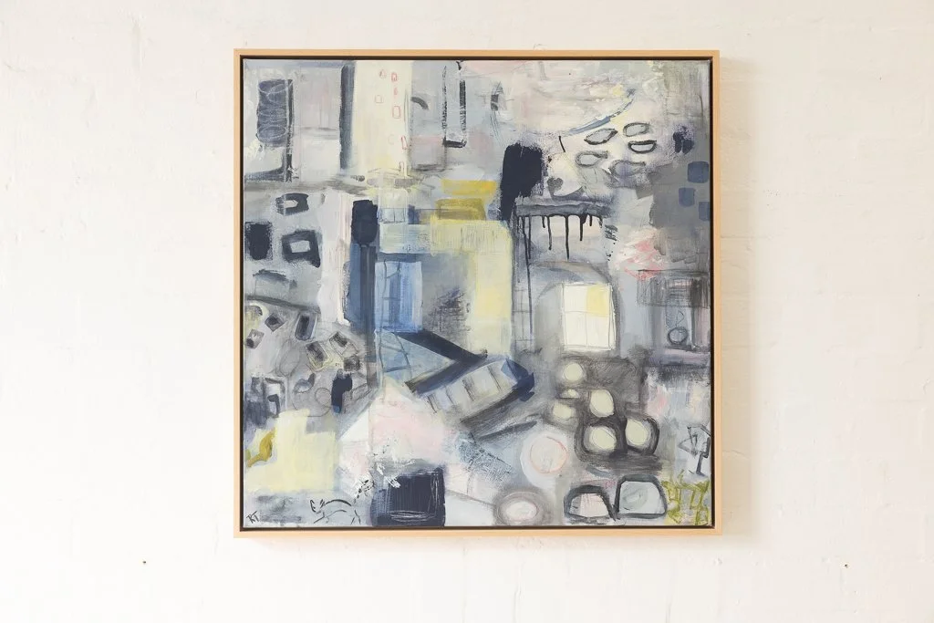 "Nightmoves" H50 x L50cm Acrylic and Graphite on Cotton Canvas $1100.00