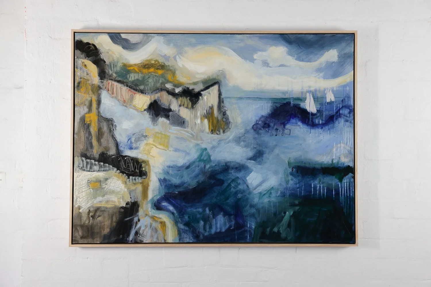 "Sydney Cliffside" H125 x L154cm Acrylic and Graphite on Cotton Canvas $3285.00 SOLD