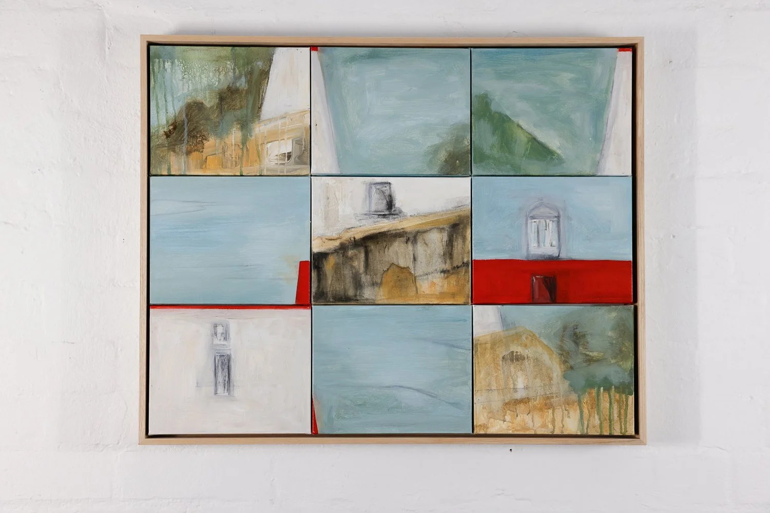 Disrupted series - "Iron Pot Lighthouse, Tasmania" H65 x L85cm on 9 separate panels set on magnetic board and can be "disrupted" to appear abstract. $1980.00 SOLD