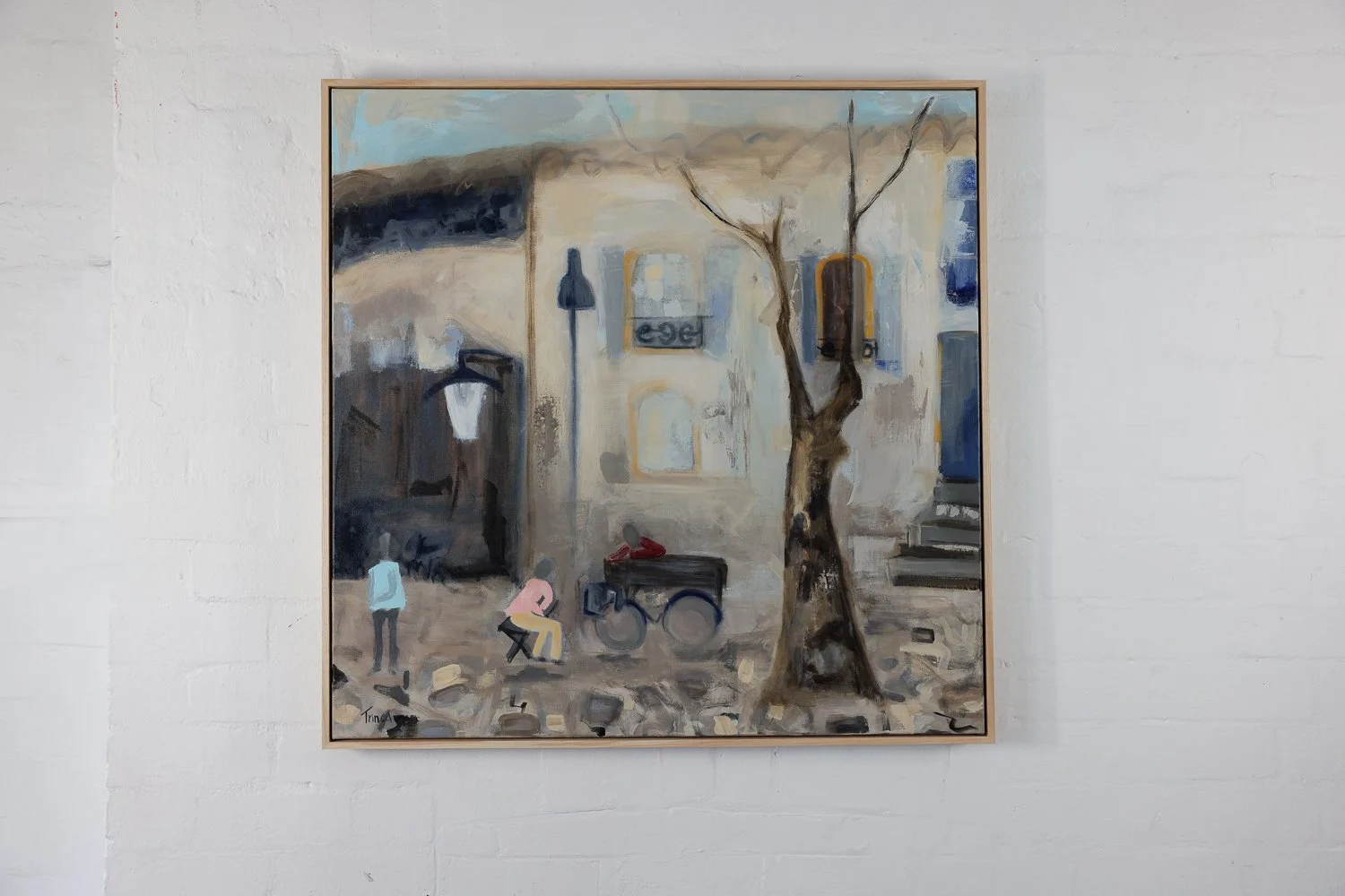 "La Bicyclette" H91 x L91cm Acrylic and Graphite on Cotton Canvas $2230.00