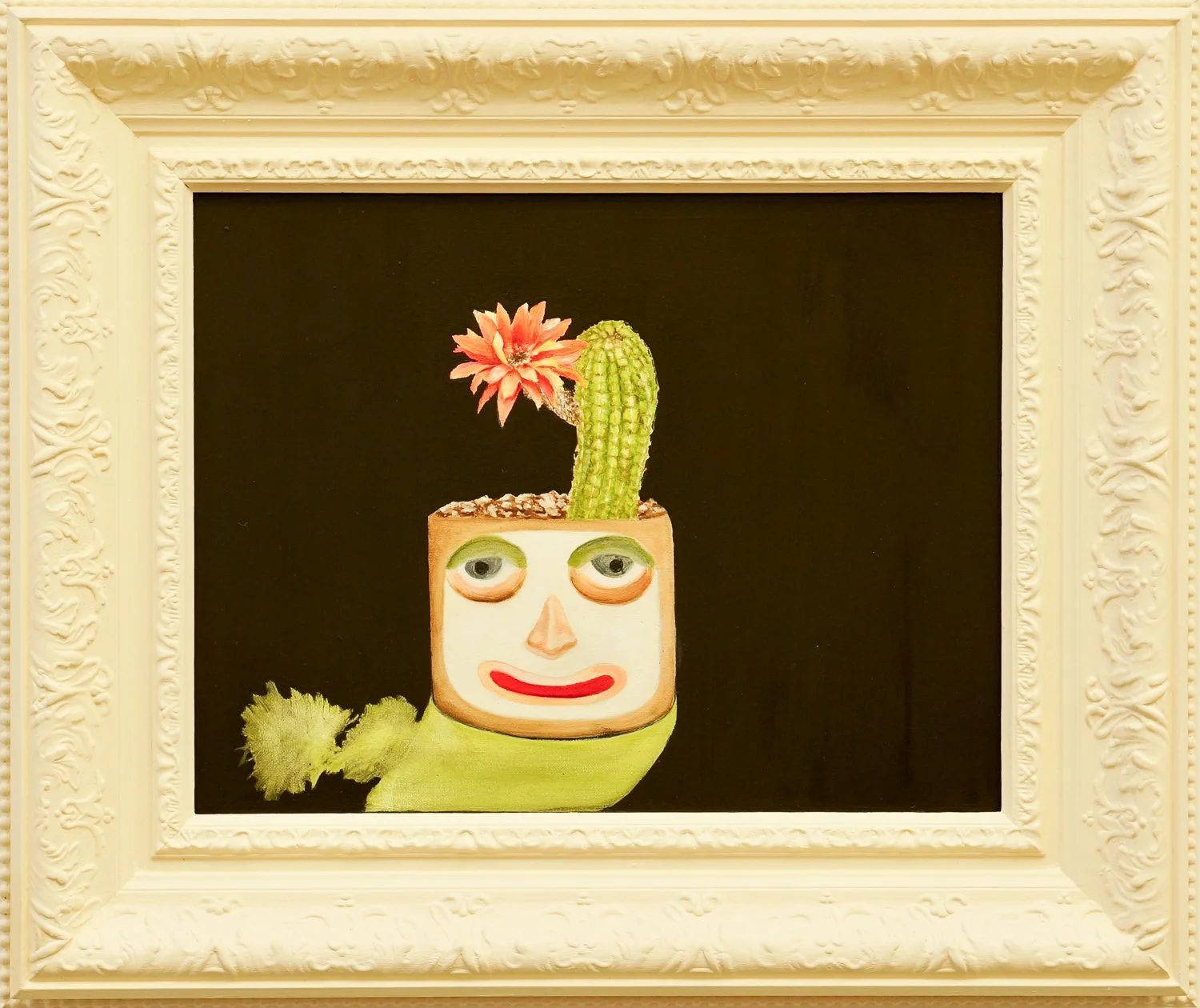 Prickly mood 45x52cm oil on poly cotton canvas $575